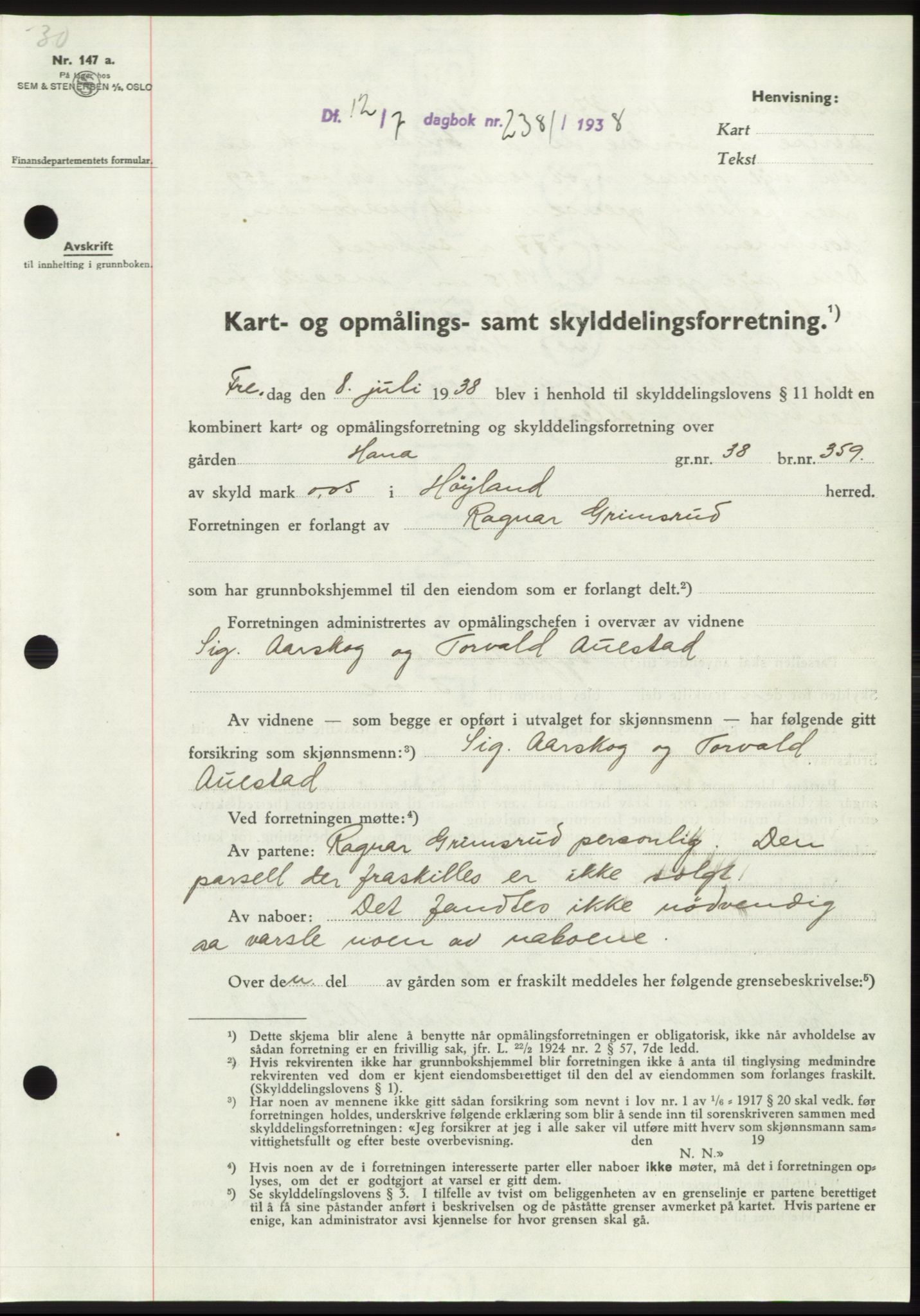 Jæren sorenskriveri, SAST/A-100310/03/G/Gba/L0071: Pantebok, 1938-1938, Dagboknr: 2381/1938