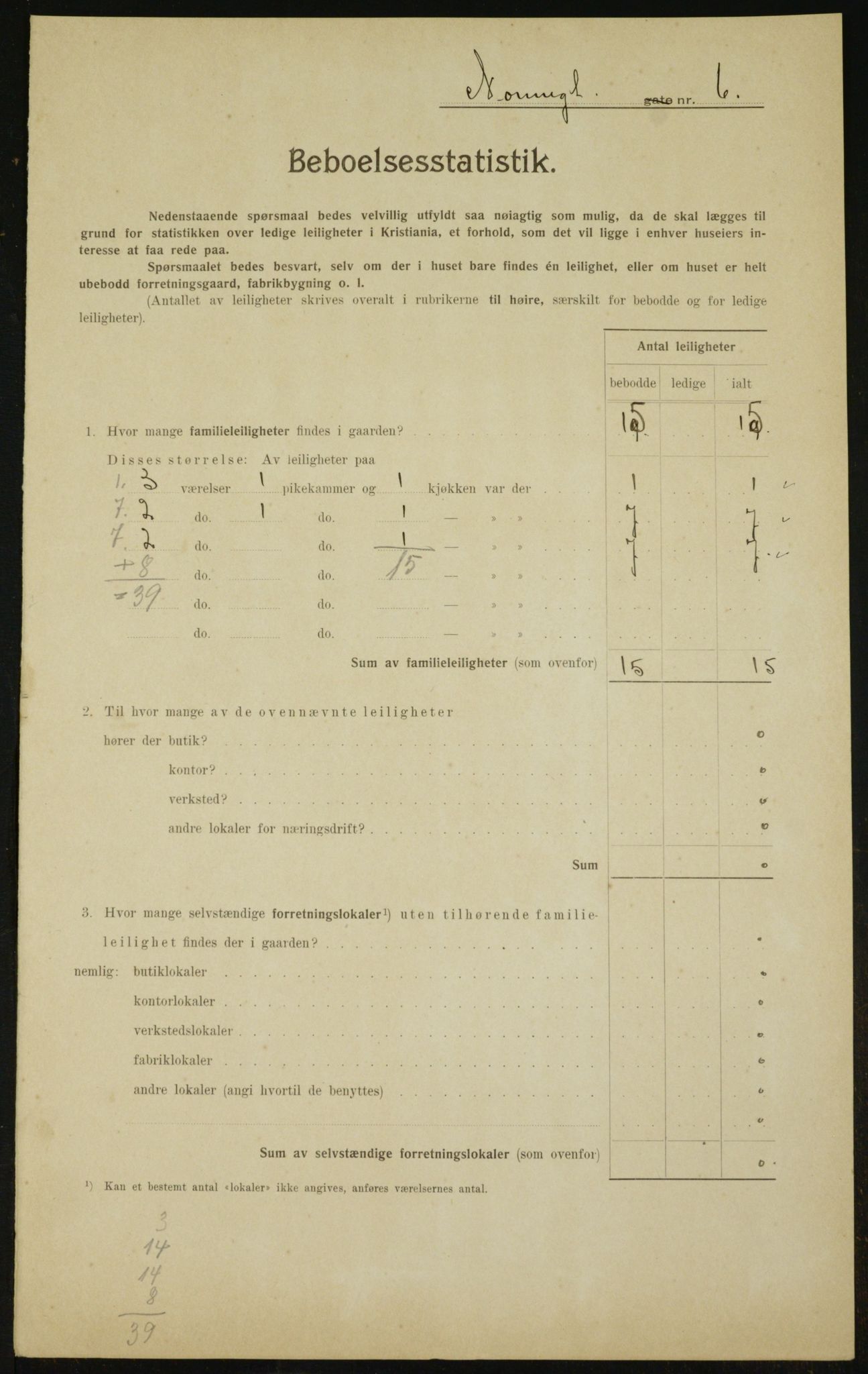 OBA, Kommunal folketelling 1.2.1910 for Kristiania, 1910, s. 68965