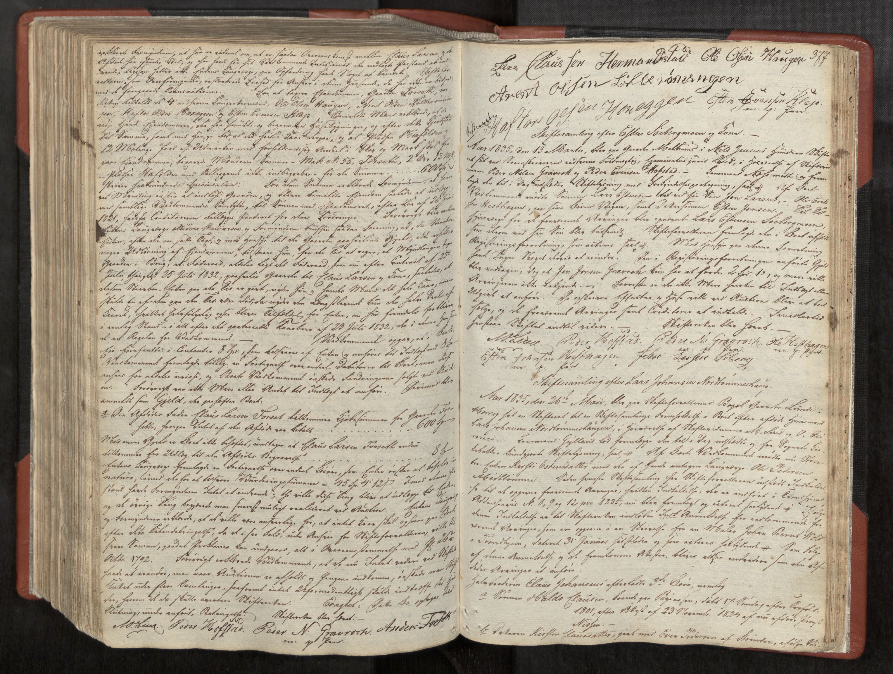 Gauldal sorenskriveri, AV/SAT-A-0014/1/3/3B/L0002: Skiftebehandlingsprotokoll, 1823-1836, s. 377