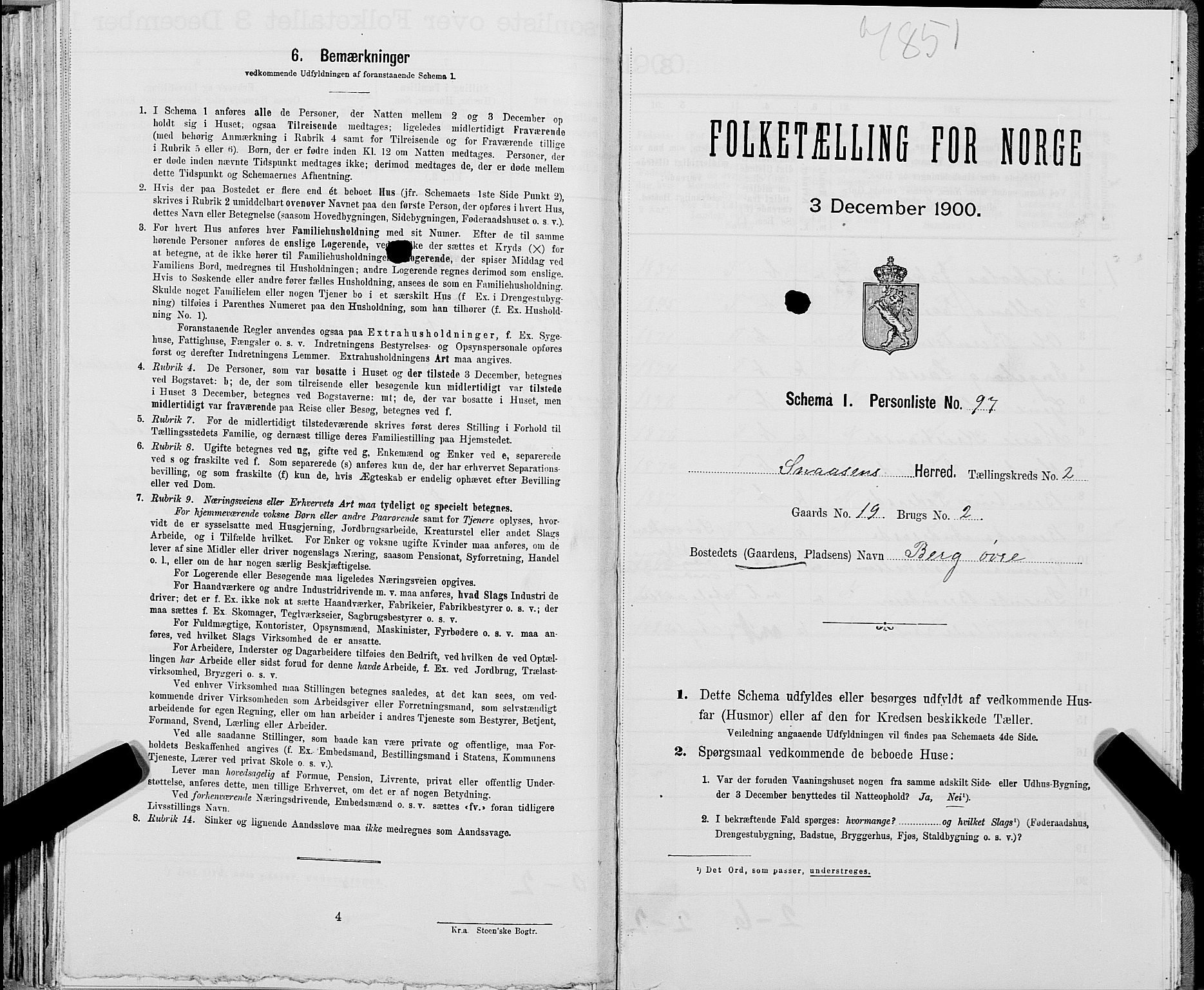 SAT, Folketelling 1900 for 1736 Snåsa herred, 1900, s. 551