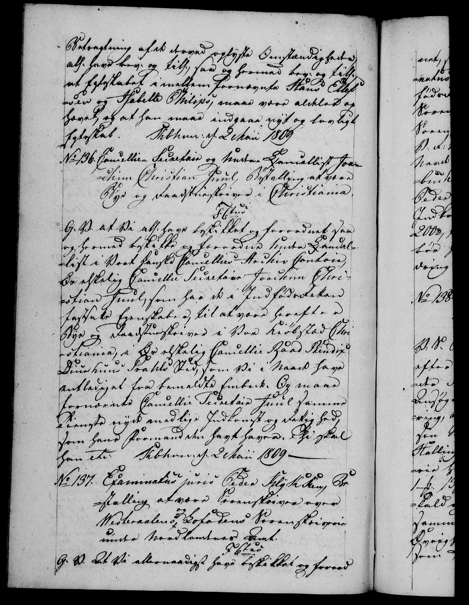 Danske Kanselli 1800-1814, AV/RA-EA-3024/H/Hf/Hfb/Hfba/L0004: Registranter, 1808-1810, s. 155b