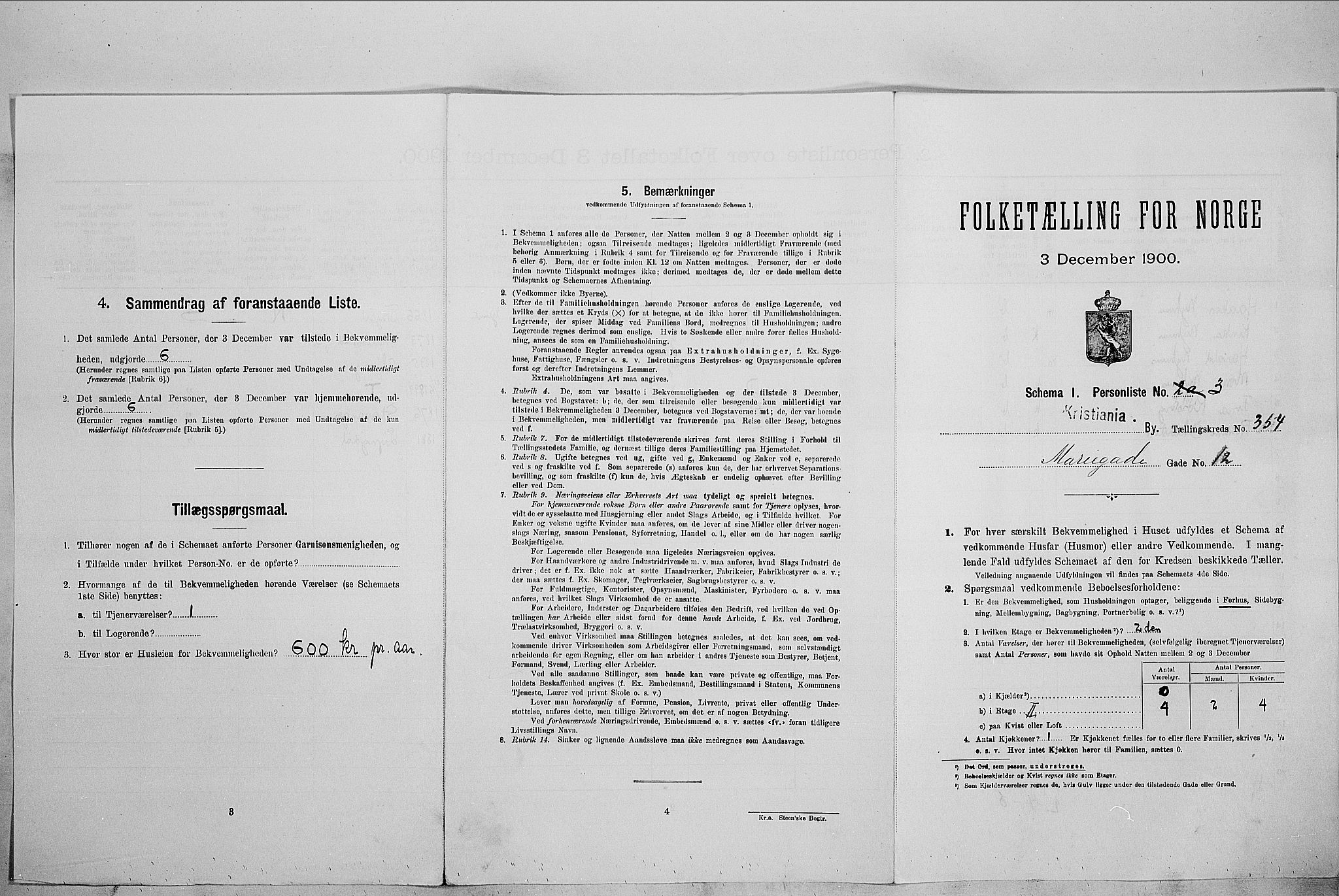 SAO, Folketelling 1900 for 0301 Kristiania kjøpstad, 1900, s. 57246