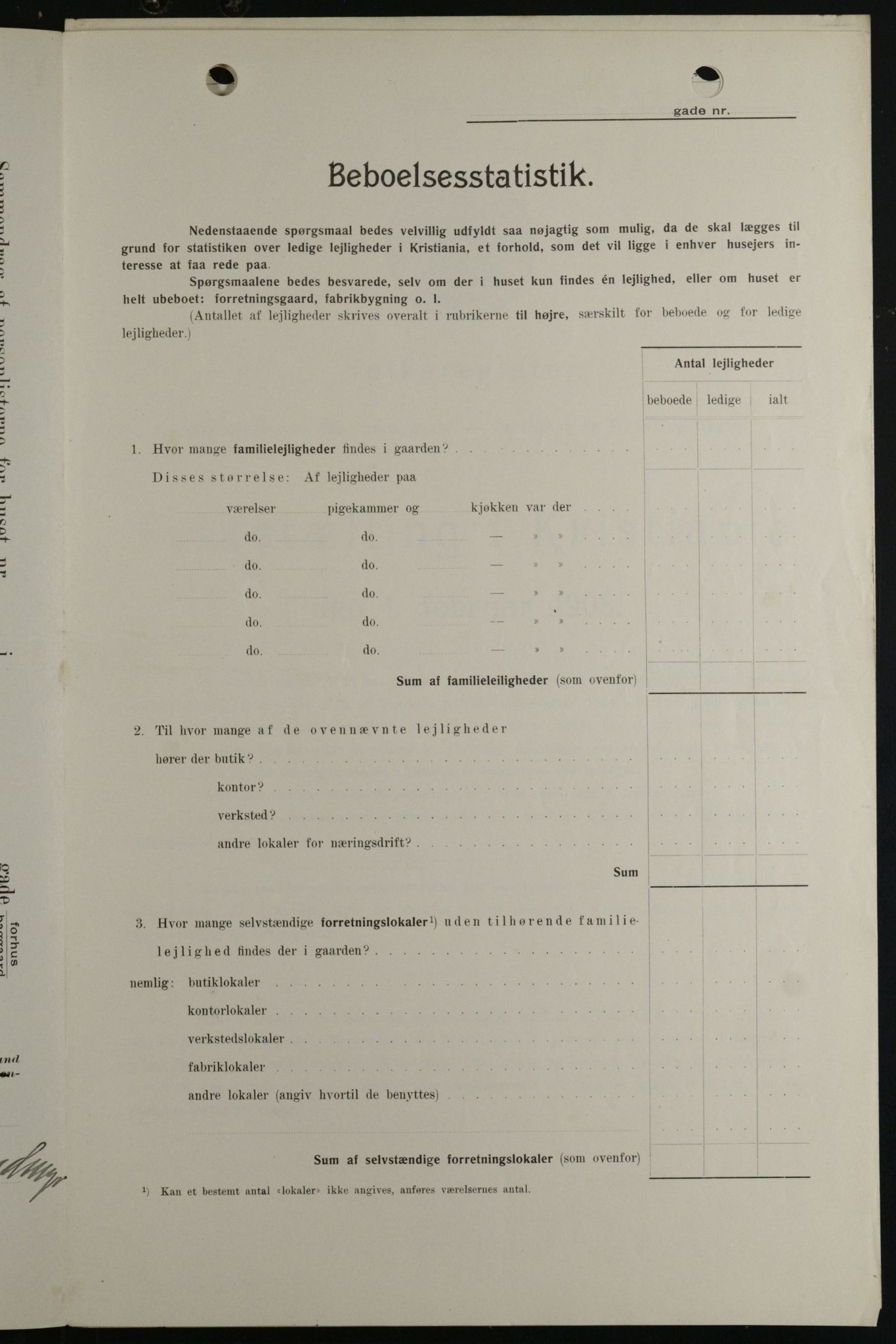 OBA, Kommunal folketelling 1.2.1908 for Kristiania kjøpstad, 1908, s. 48493