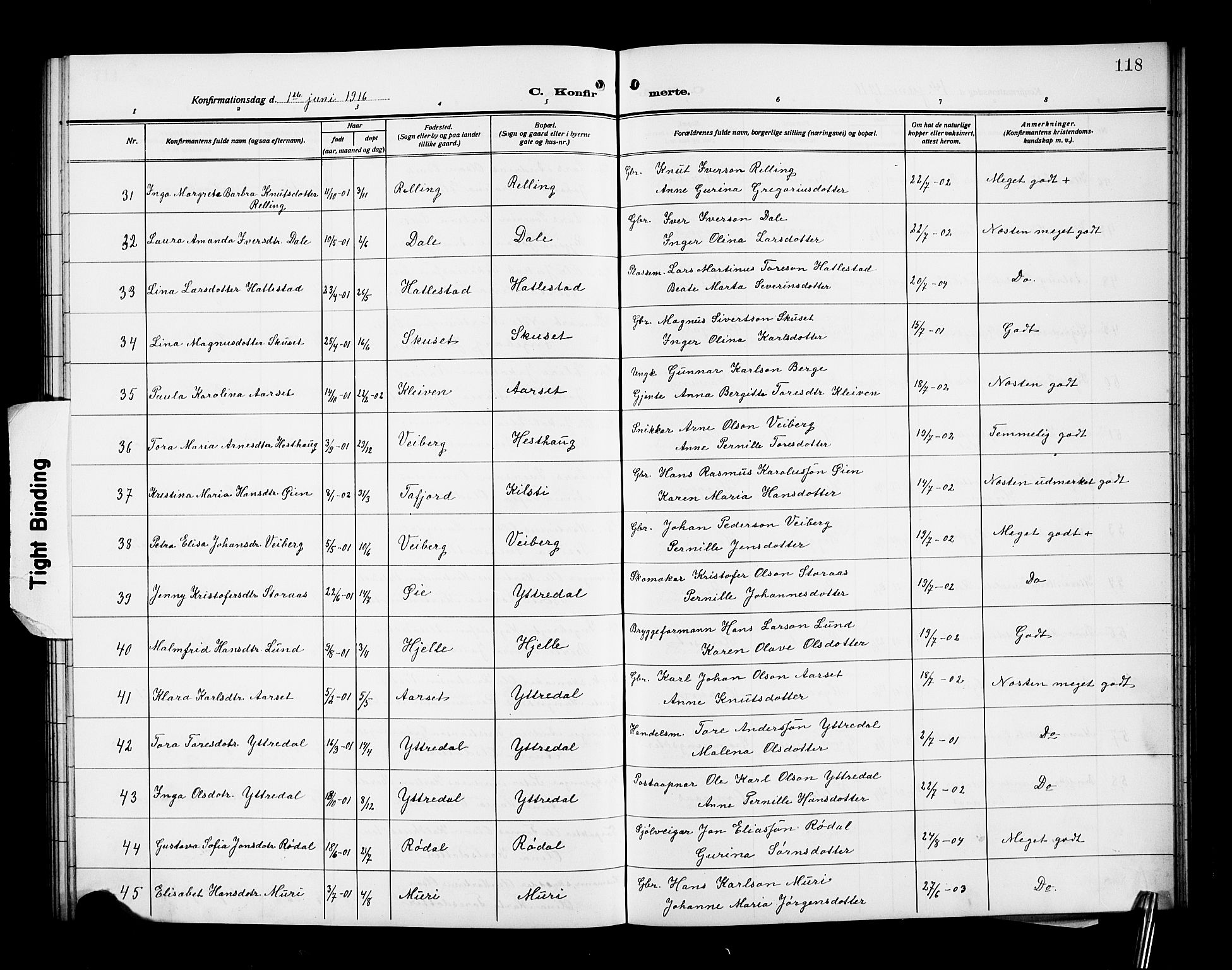 Ministerialprotokoller, klokkerbøker og fødselsregistre - Møre og Romsdal, AV/SAT-A-1454/519/L0265: Klokkerbok nr. 519C06, 1911-1921, s. 118