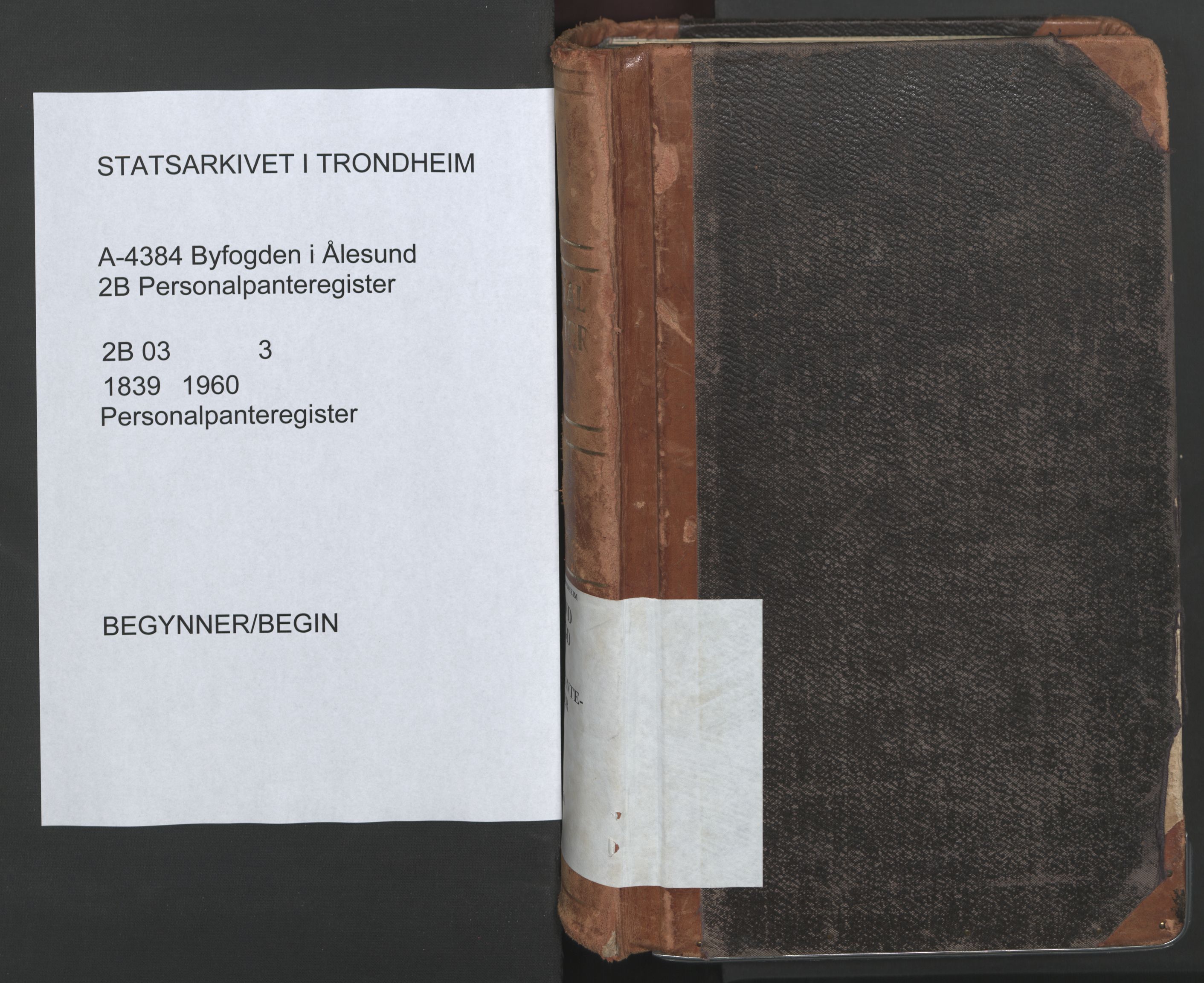Ålesund byfogd, SAT/A-4384: Panteregister nr. 3, 1839-1960