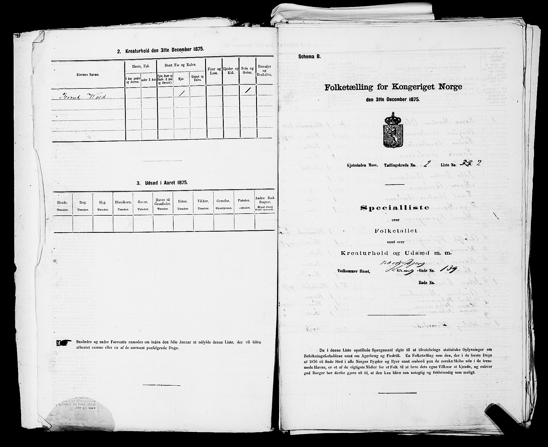 RA, Folketelling 1875 for 0104B Moss prestegjeld, Moss kjøpstad, 1875, s. 227