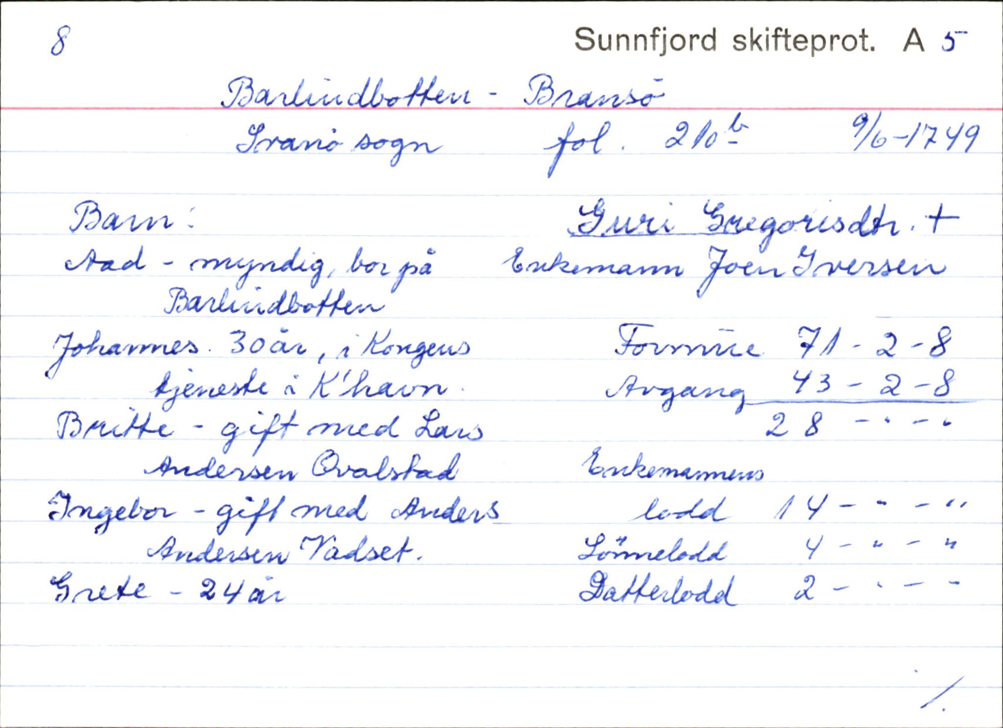 Skiftekort ved Statsarkivet i Bergen, SAB/SKIFTEKORT/003/L0003: Skifteprotokoll nr. 4-5, 1737-1751, s. 534