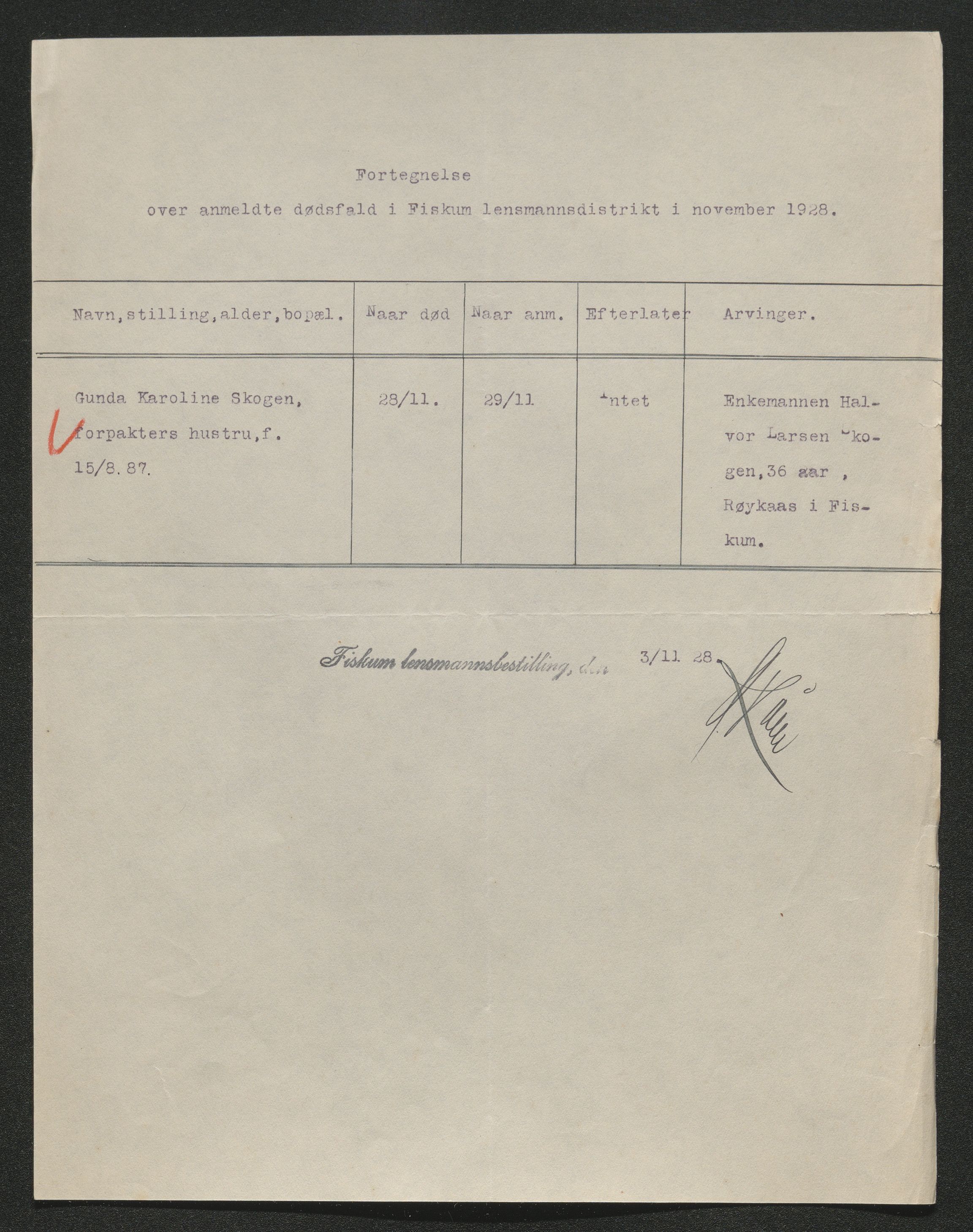 Eiker, Modum og Sigdal sorenskriveri, AV/SAKO-A-123/H/Ha/Hab/L0045: Dødsfallsmeldinger, 1928-1929, s. 490