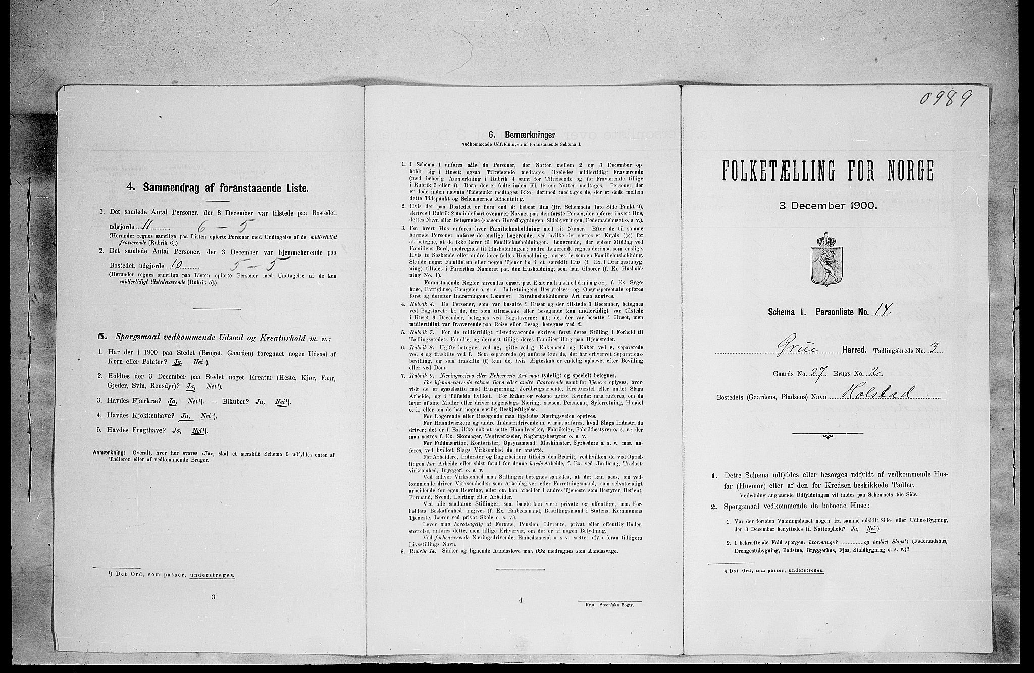 SAH, Folketelling 1900 for 0423 Grue herred, 1900, s. 507