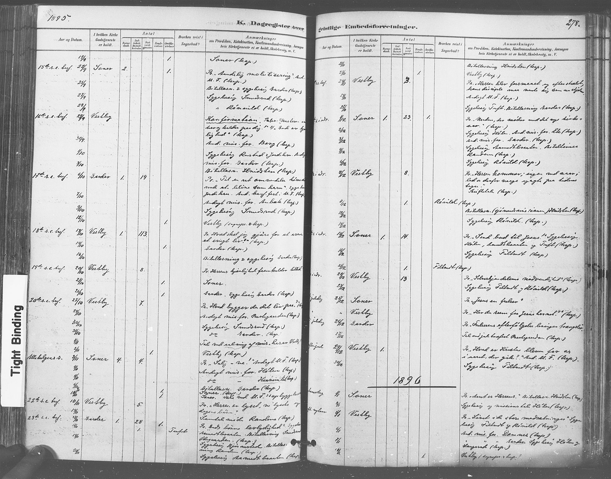 Vestby prestekontor Kirkebøker, SAO/A-10893/F/Fa/L0009: Ministerialbok nr. I 9, 1878-1900, s. 278
