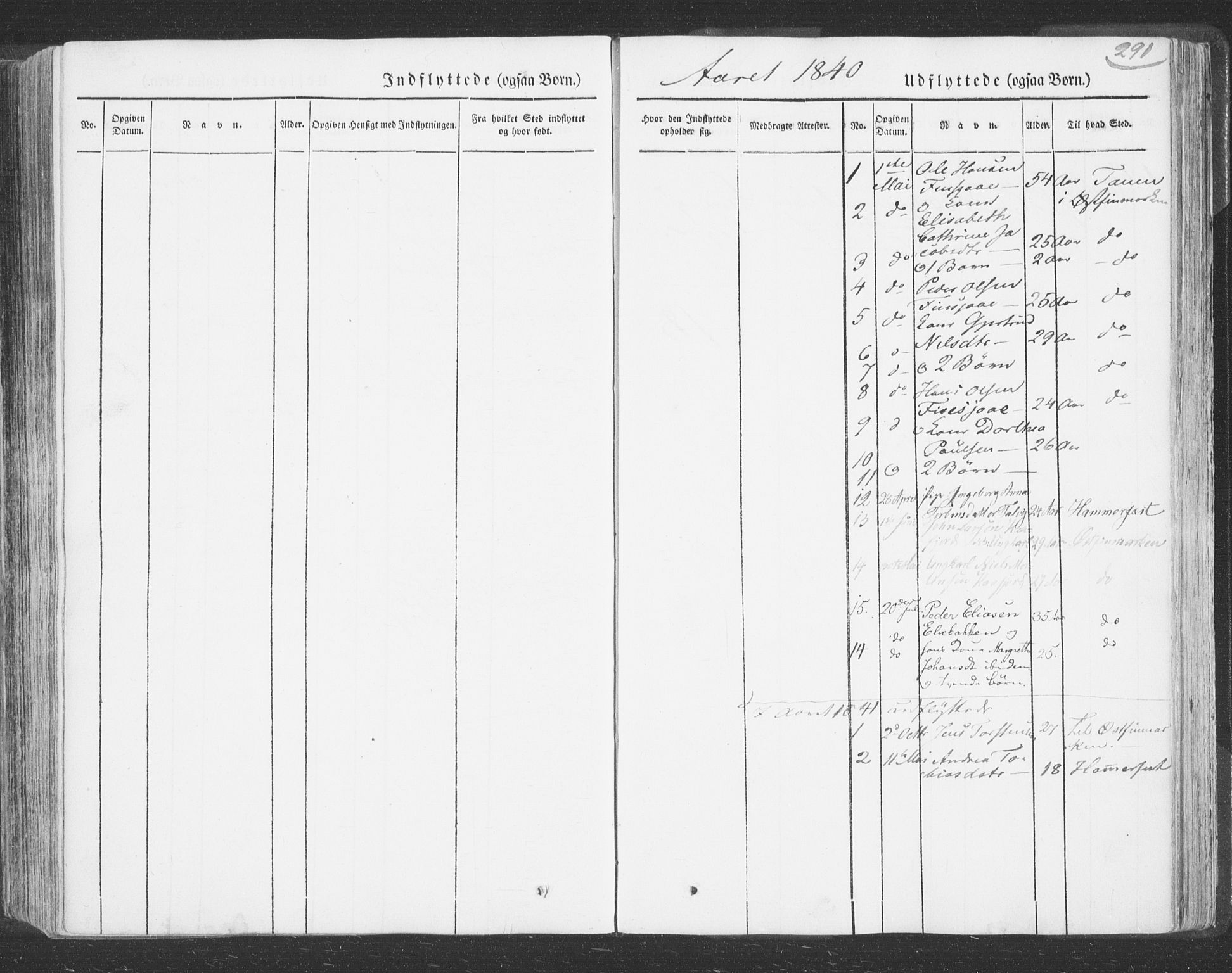 Talvik sokneprestkontor, AV/SATØ-S-1337/H/Ha/L0009kirke: Ministerialbok nr. 9, 1837-1852, s. 291