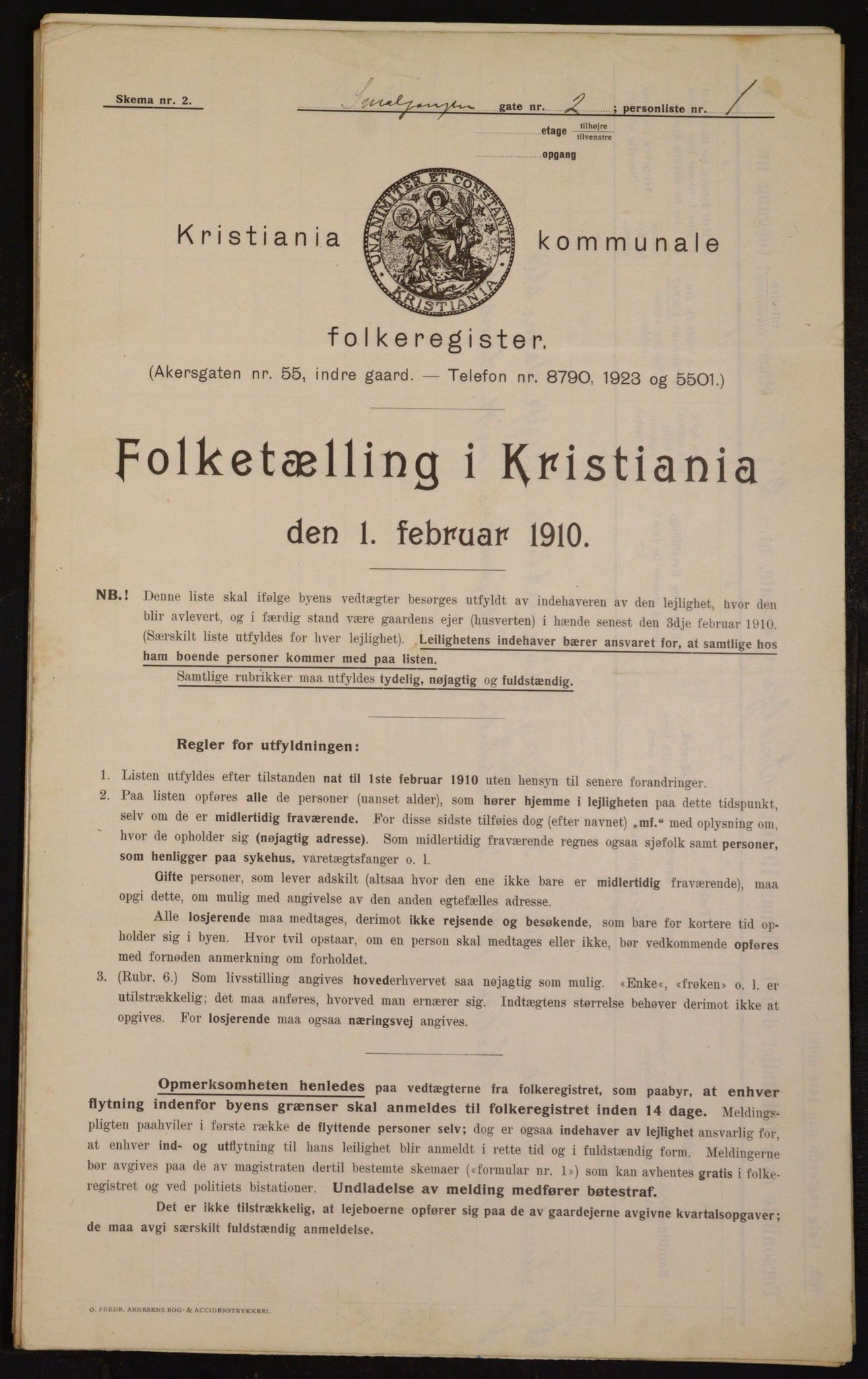 OBA, Kommunal folketelling 1.2.1910 for Kristiania, 1910, s. 92489