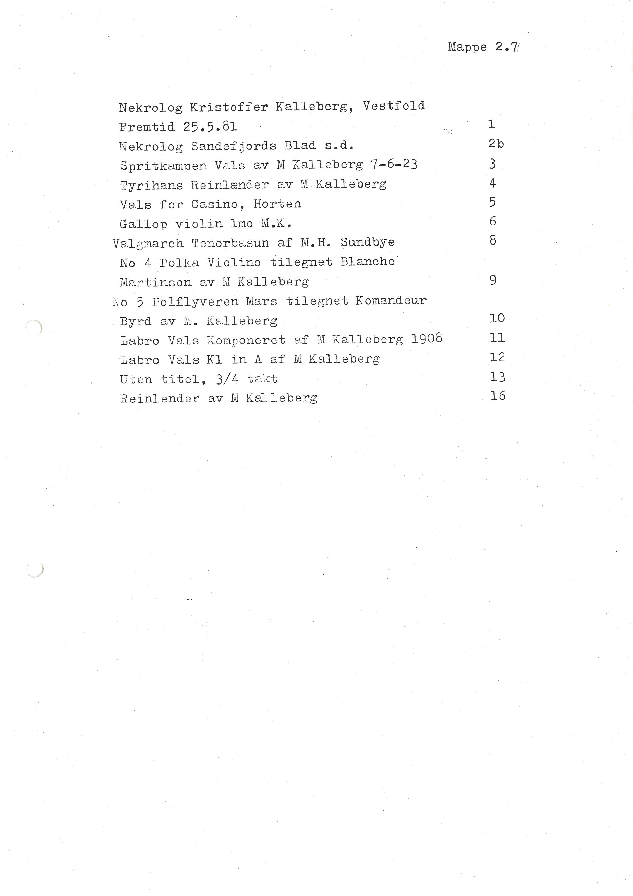 Sa 16 - Folkemusikk fra Vestfold, Gjerdesamlingen, VEMU/A-1868/F/L0002: Innsamlet dokumentasjon, 1979-1986