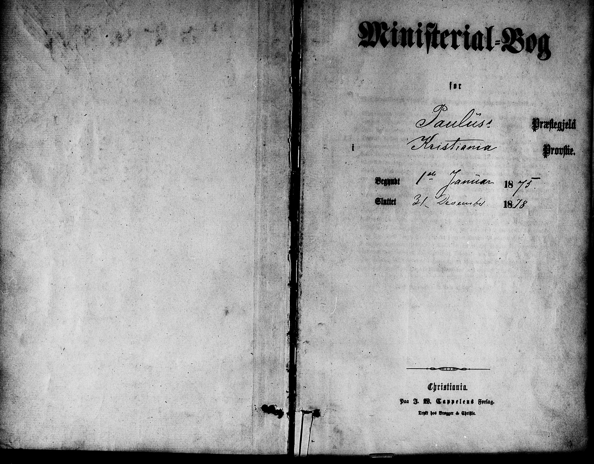 Paulus prestekontor Kirkebøker, SAO/A-10871/F/Fa/L0002: Ministerialbok nr. 2, 1875-1878