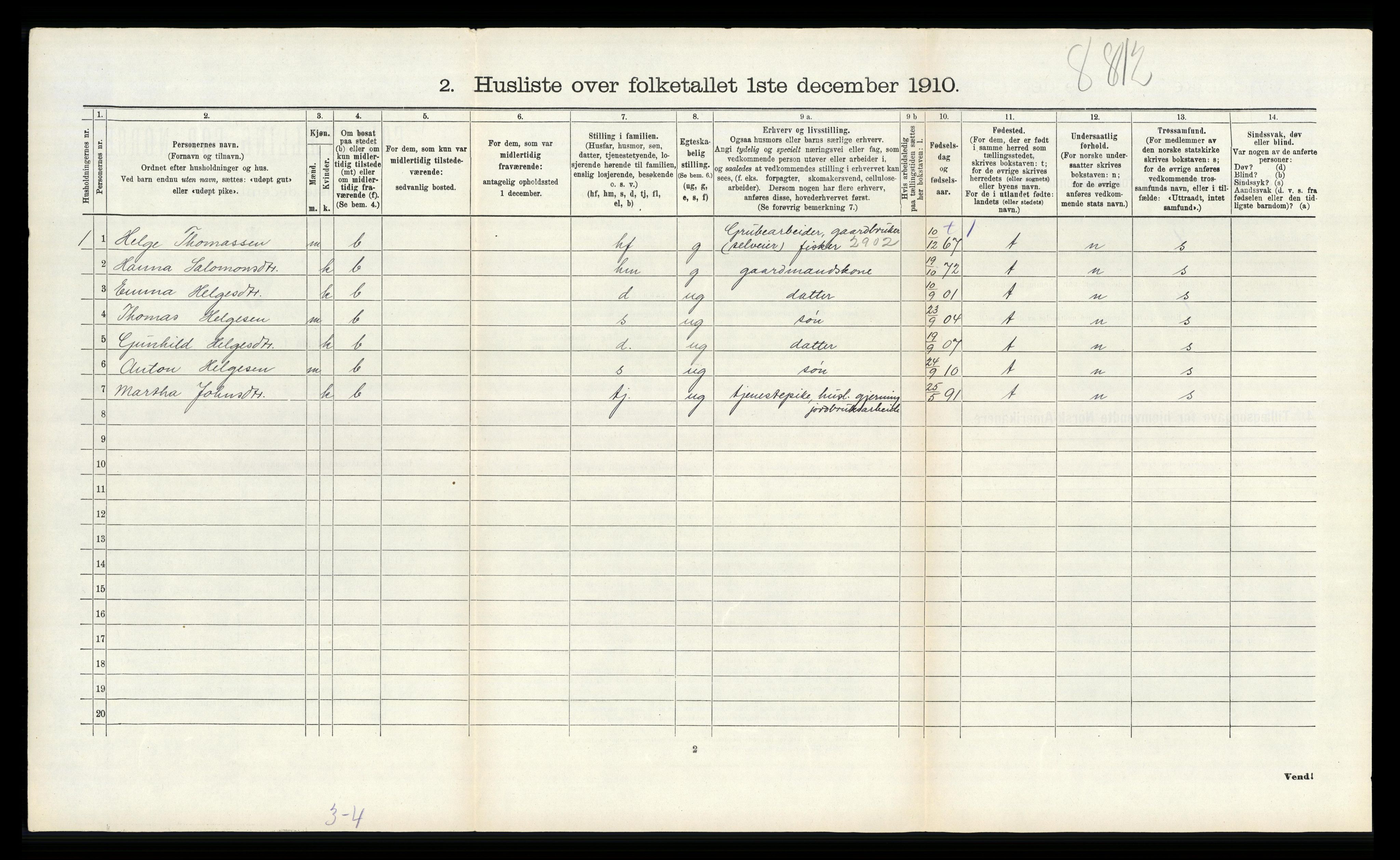 RA, Folketelling 1910 for 1218 Finnås herred, 1910, s. 979