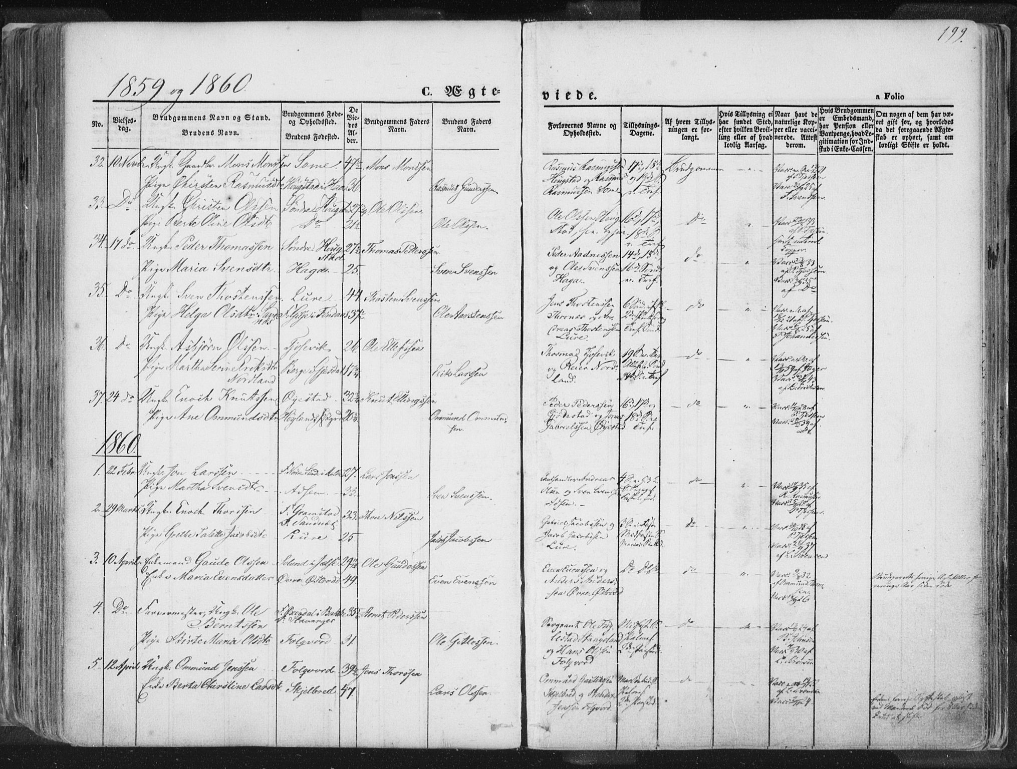 Høyland sokneprestkontor, AV/SAST-A-101799/001/30BA/L0010: Ministerialbok nr. A 9.1, 1857-1877, s. 199