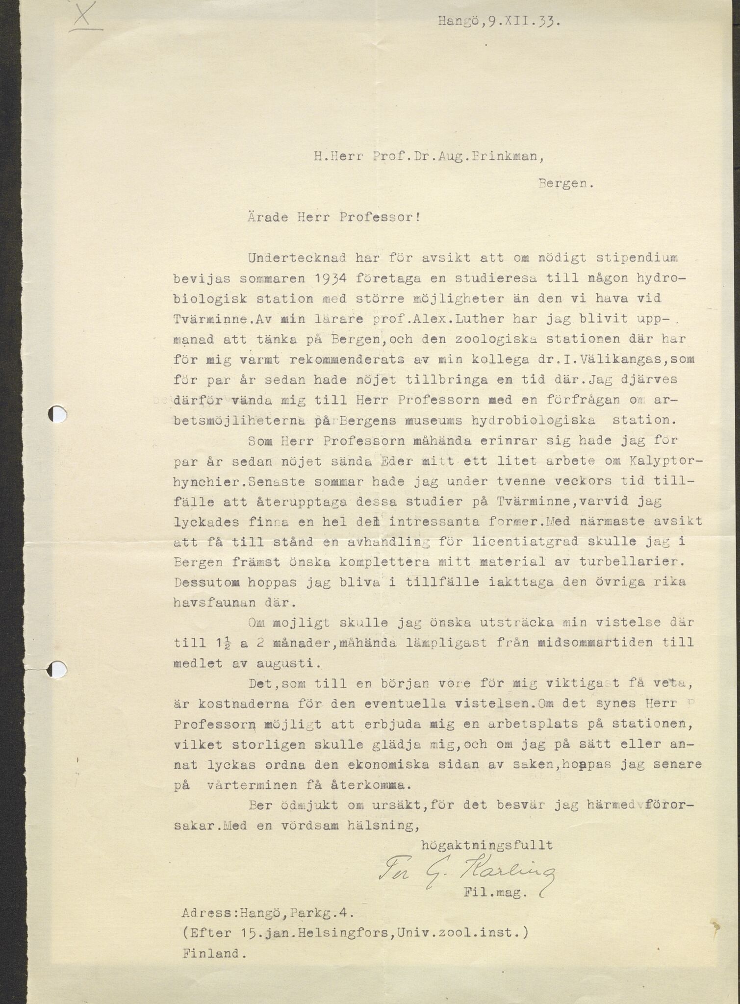 Bergens Museum, AV/SAB-A-17301/13/D/L0002: Korrespondanse , 1928-1940, s. 622