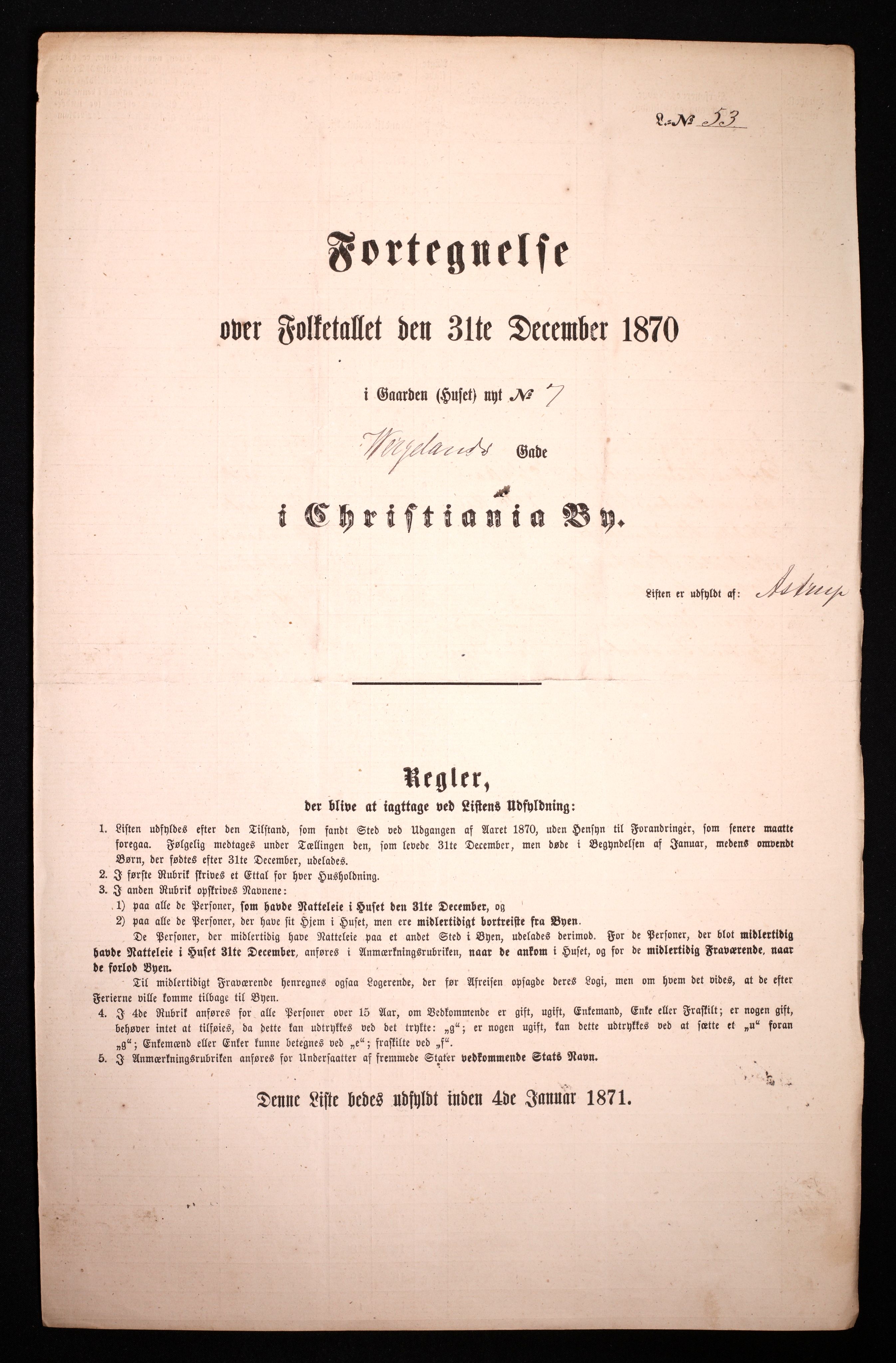 RA, Folketelling 1870 for 0301 Kristiania kjøpstad, 1870, s. 4611