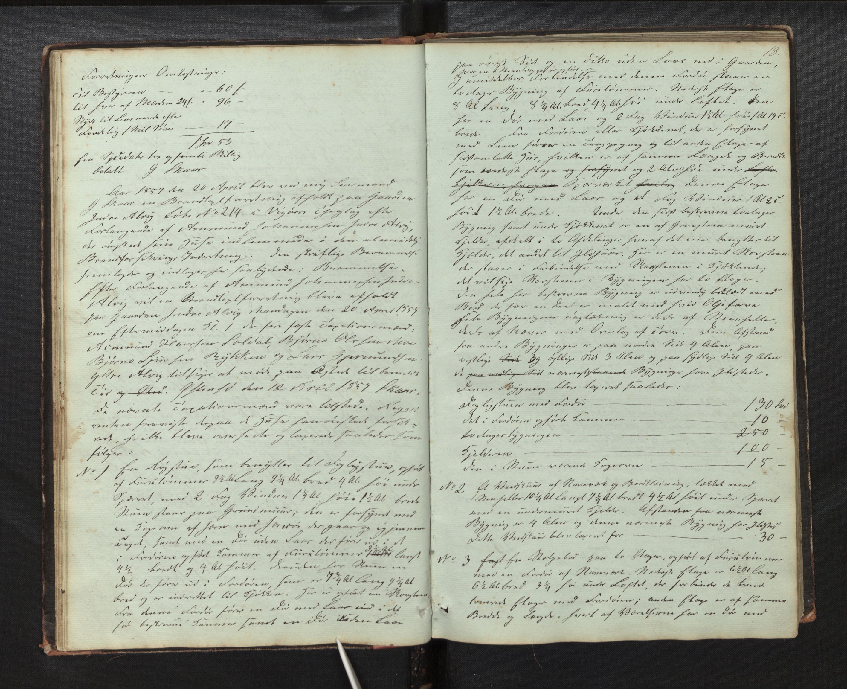 Lensmannen i Kvam, AV/SAB-A-33201/0012/L0001: Branntakstprotokoll, 1851-1881, s. 17b-18a