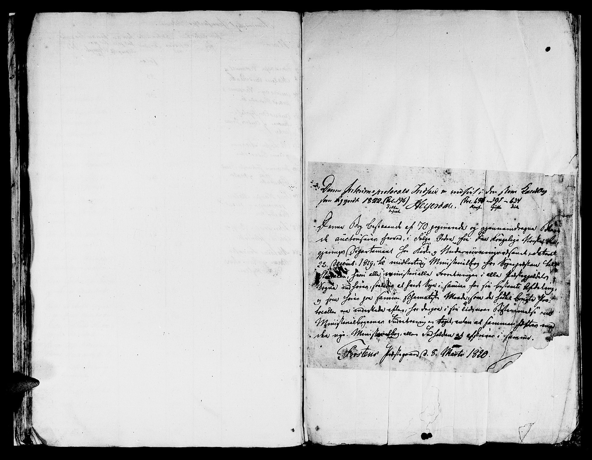 Ministerialprotokoller, klokkerbøker og fødselsregistre - Nord-Trøndelag, AV/SAT-A-1458/709/L0065: Ministerialbok nr. 709A09 /2, 1820-1821