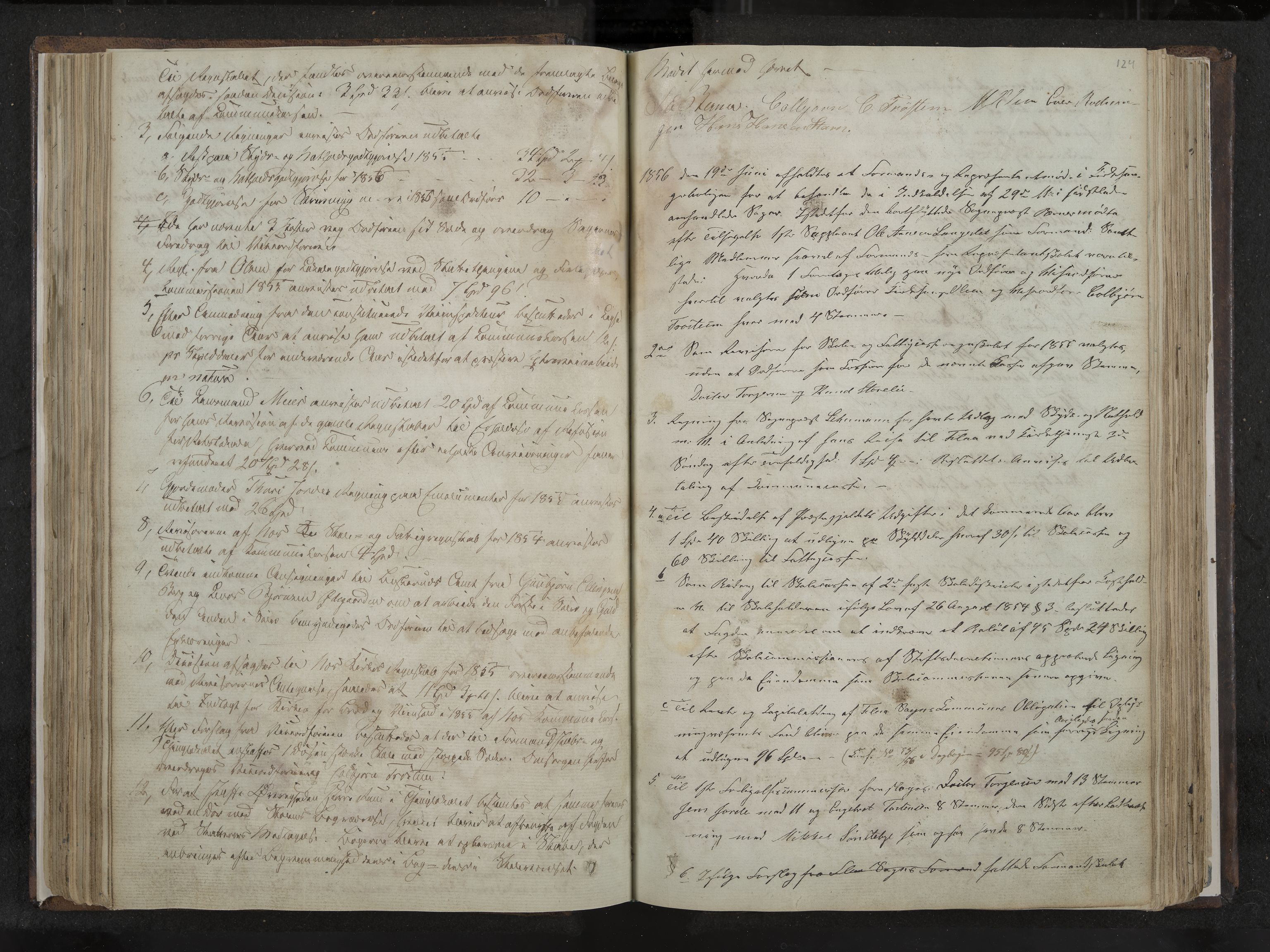 Nes formannskap og sentraladministrasjon, IKAK/0616021-1/A/Aa/L0001: Møtebok med register, 1838-1875, s. 124