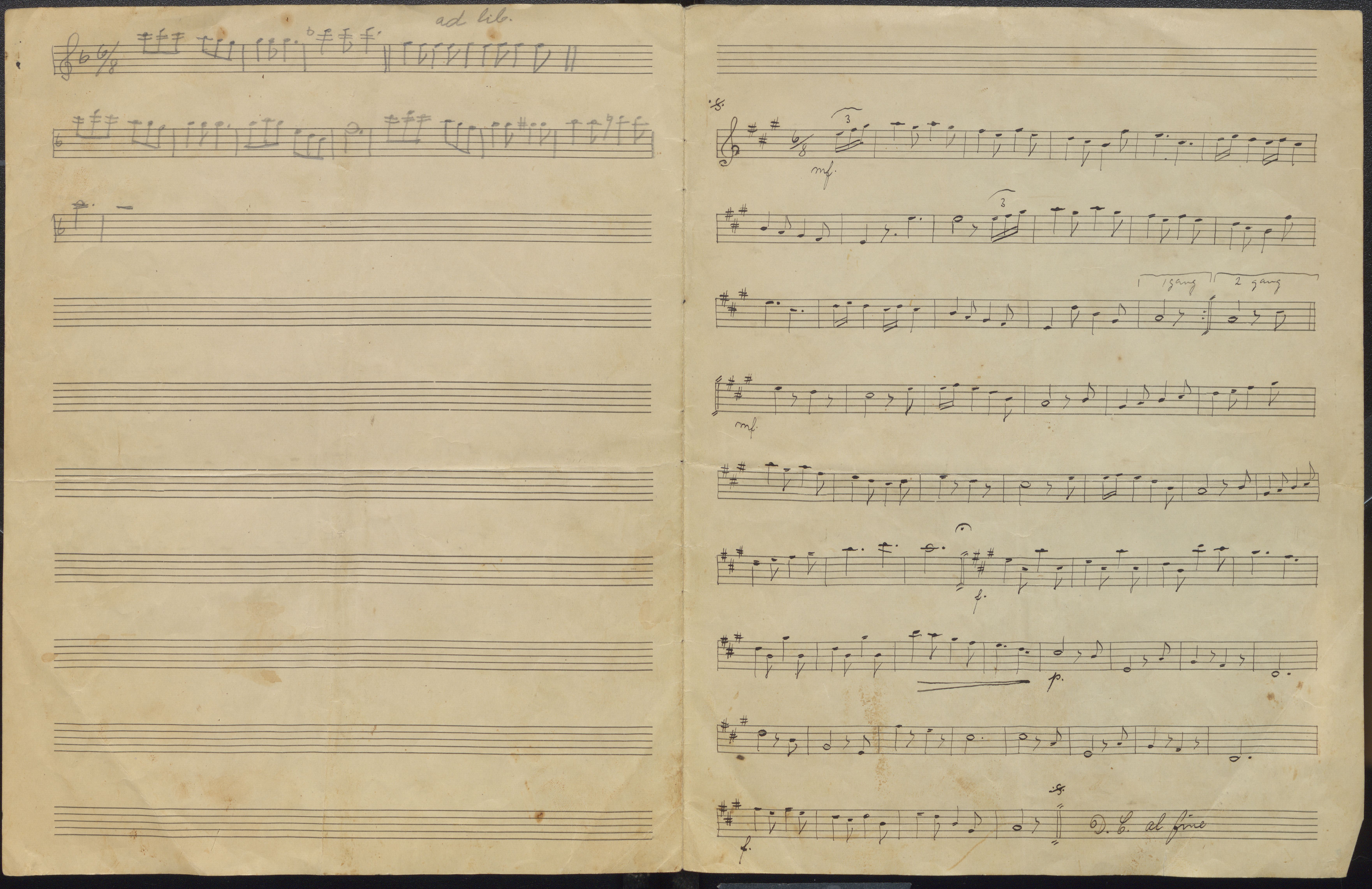 Sa 42 - Storgårds- og folkemusikk fra Klokkergården (Lardal bygdetun), VEMU/A-2514/F/L0001/0002: Originale håndskrevne, trykte og kopierte noter og notebøker, hefter, brev m.m. / Diverse håndskrevne og trykte noter fra Oddvar Styrmos og Erling Bøes samlinger, 1930-1950