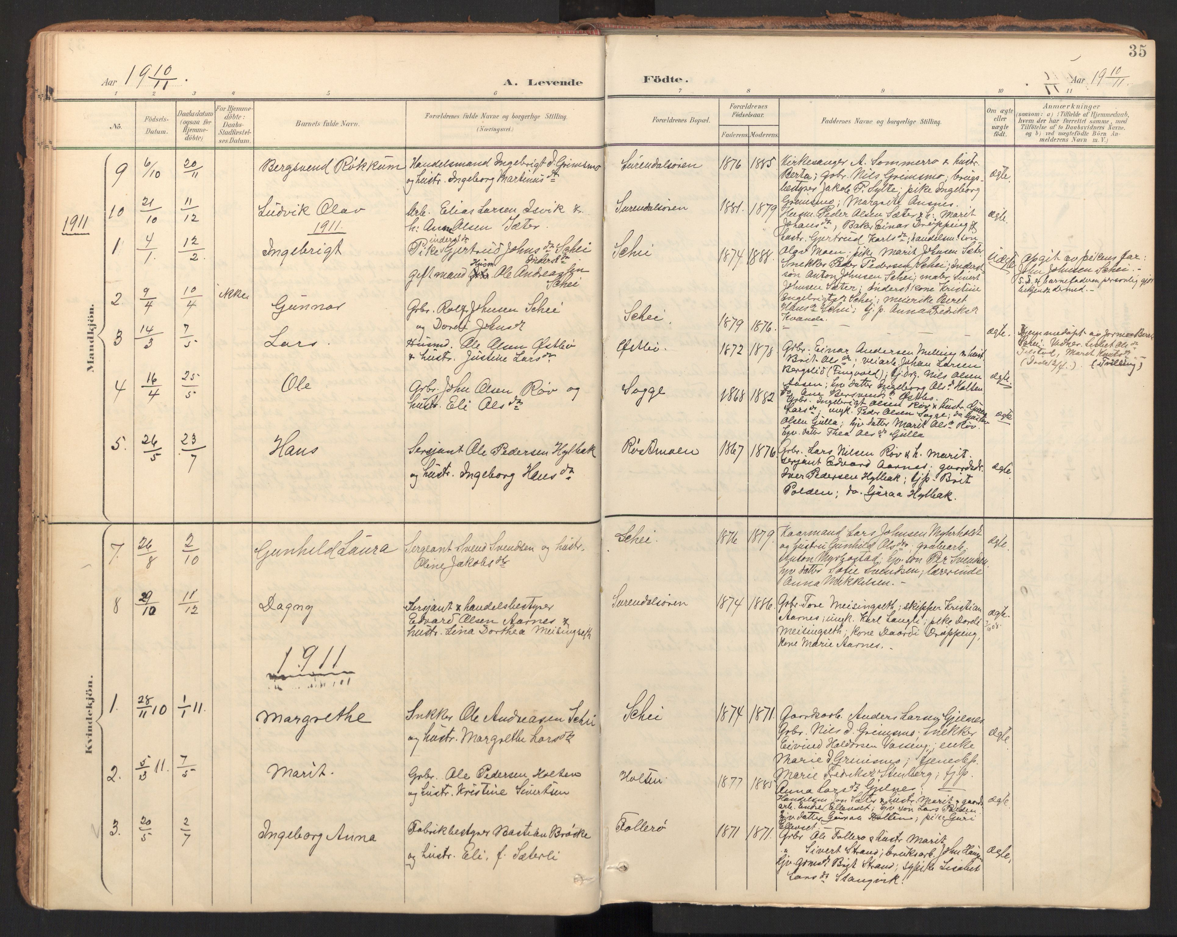 Ministerialprotokoller, klokkerbøker og fødselsregistre - Møre og Romsdal, AV/SAT-A-1454/596/L1057: Ministerialbok nr. 596A02, 1900-1917, s. 35