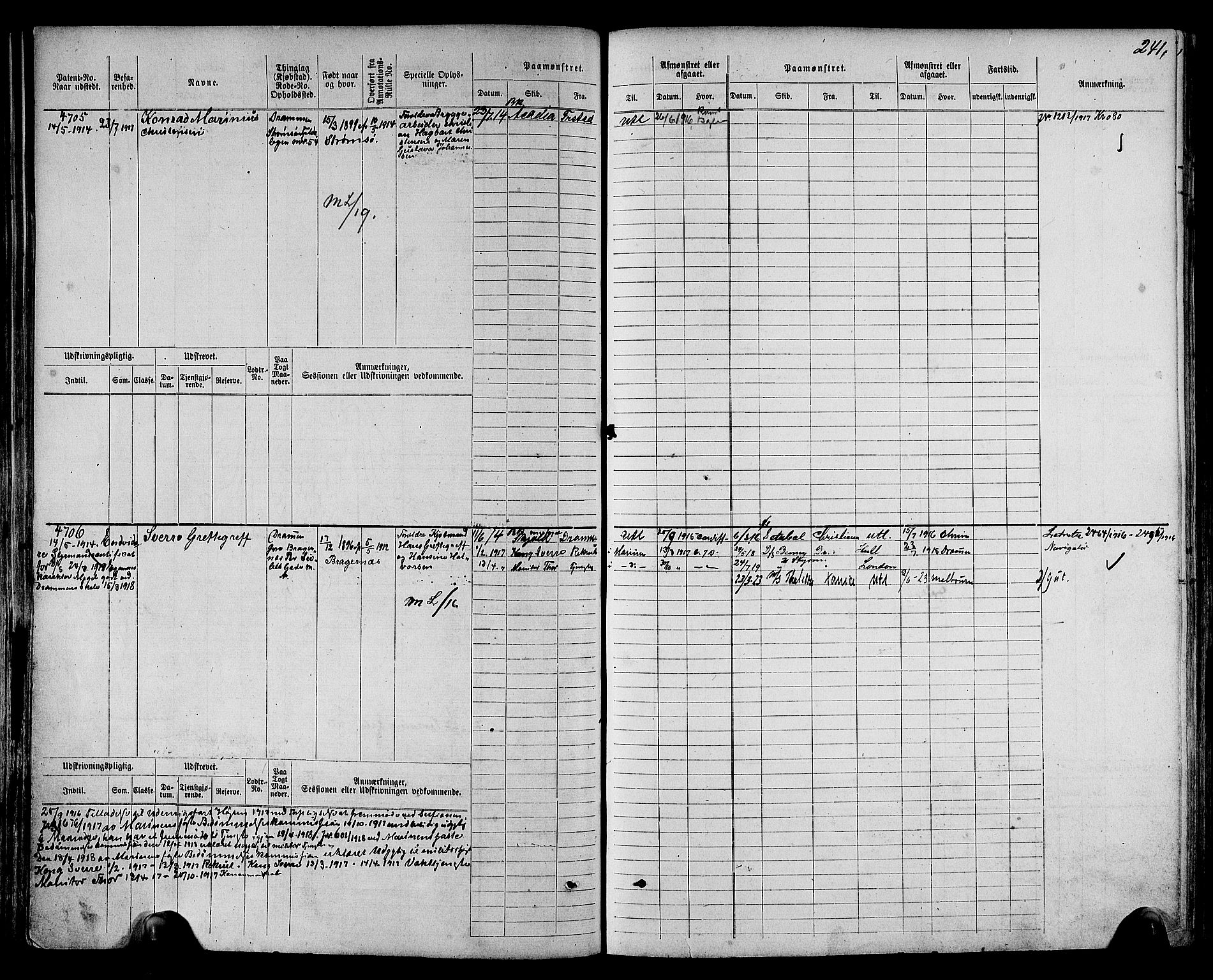 Drammen innrulleringsdistrikt, SAKO/A-781/F/Fc/L0006: Hovedrulle, 1913, s. 92