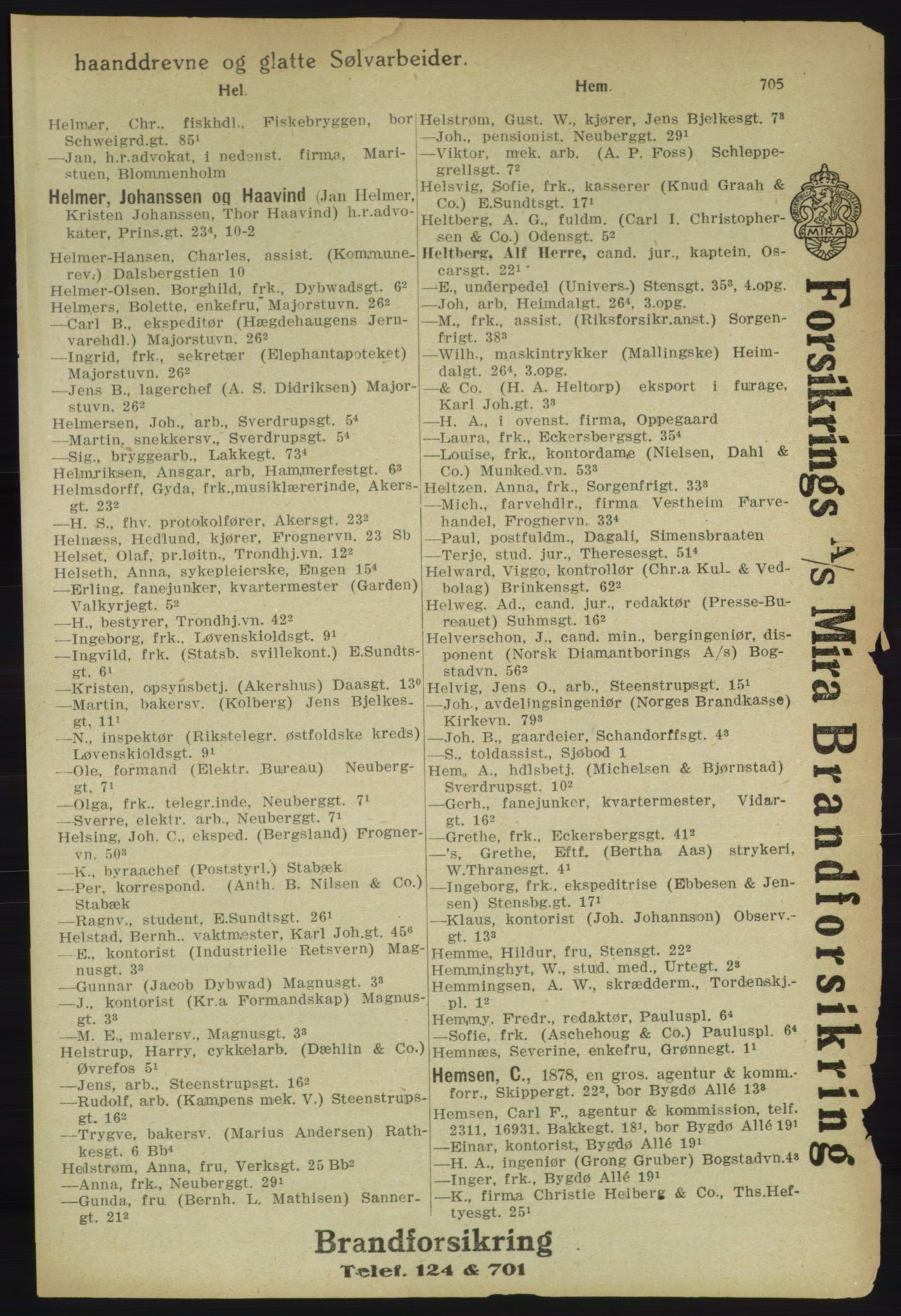 Kristiania/Oslo adressebok, PUBL/-, 1918, s. 730