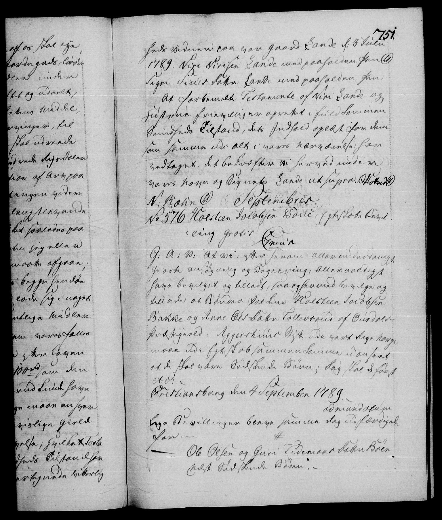 Danske Kanselli 1572-1799, RA/EA-3023/F/Fc/Fca/Fcaa/L0052: Norske registre, 1788-1789, s. 751a