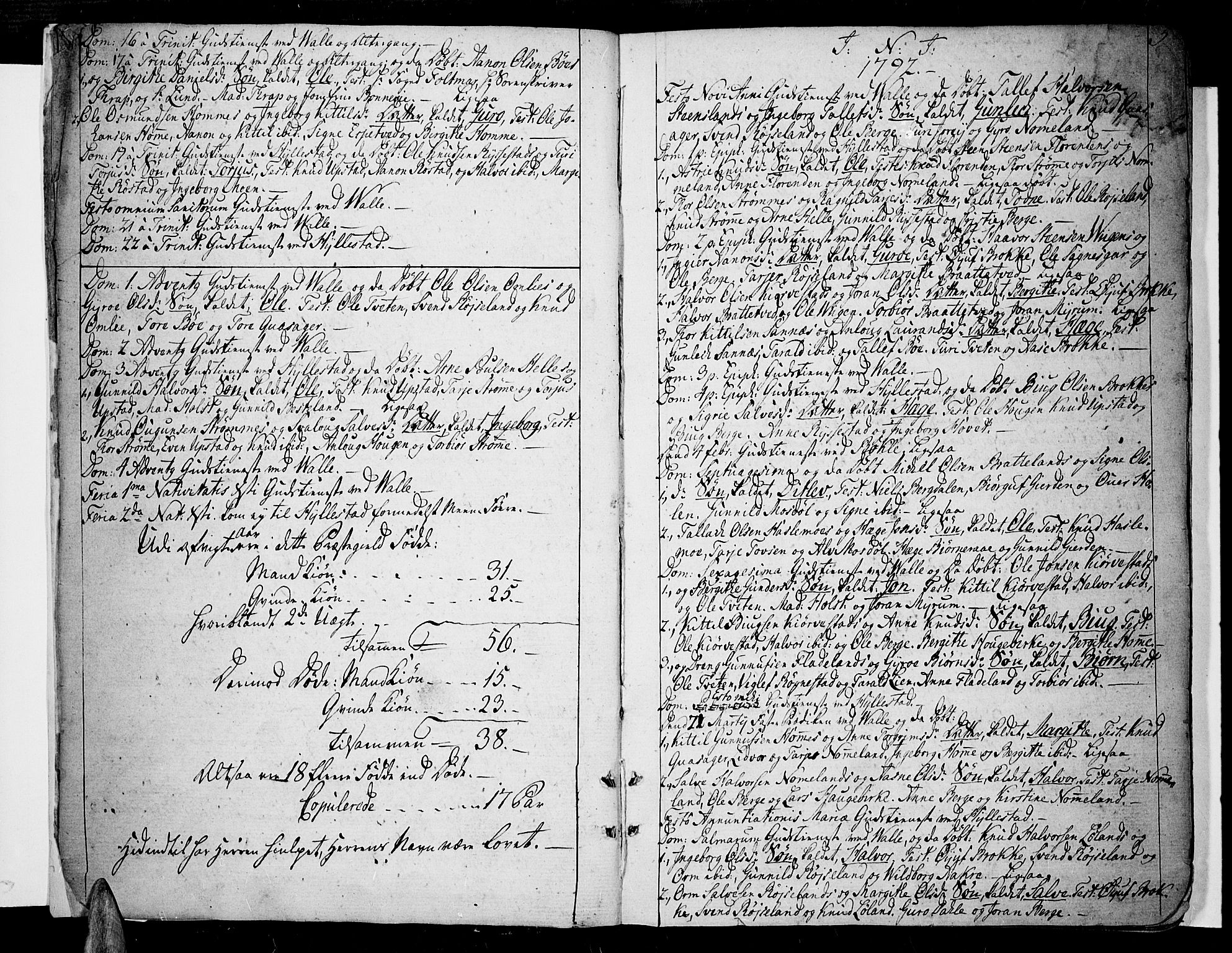 Valle sokneprestkontor, AV/SAK-1111-0044/F/Fa/Fac/L0004: Ministerialbok nr. A 4, 1790-1816, s. 5