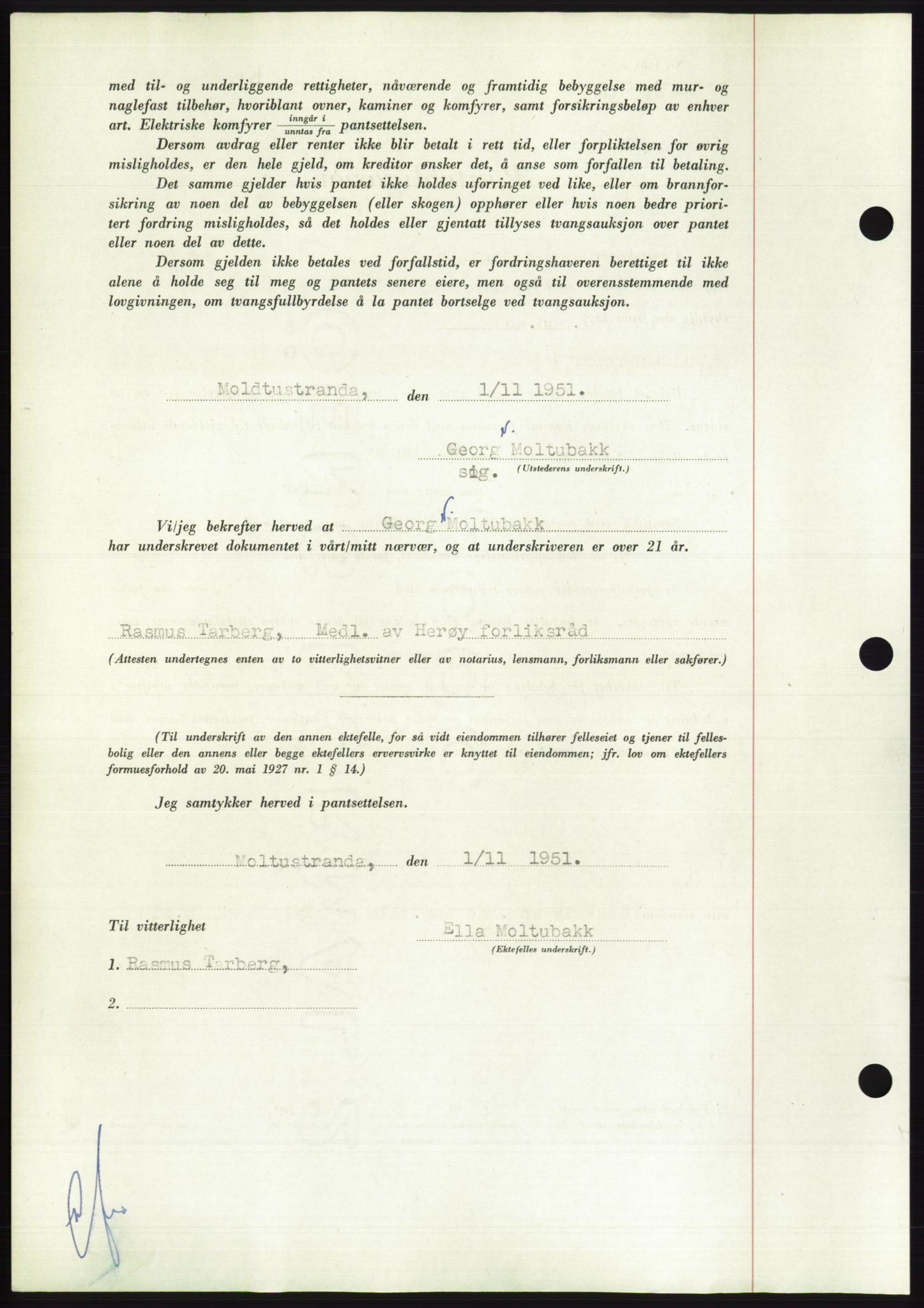 Søre Sunnmøre sorenskriveri, AV/SAT-A-4122/1/2/2C/L0120: Pantebok nr. 8B, 1951-1951, Dagboknr: 2091/1951