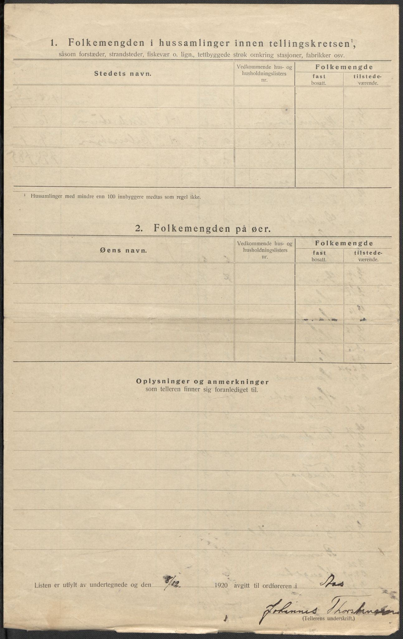 SAO, Folketelling 1920 for 0214 Ås herred, 1920, s. 8