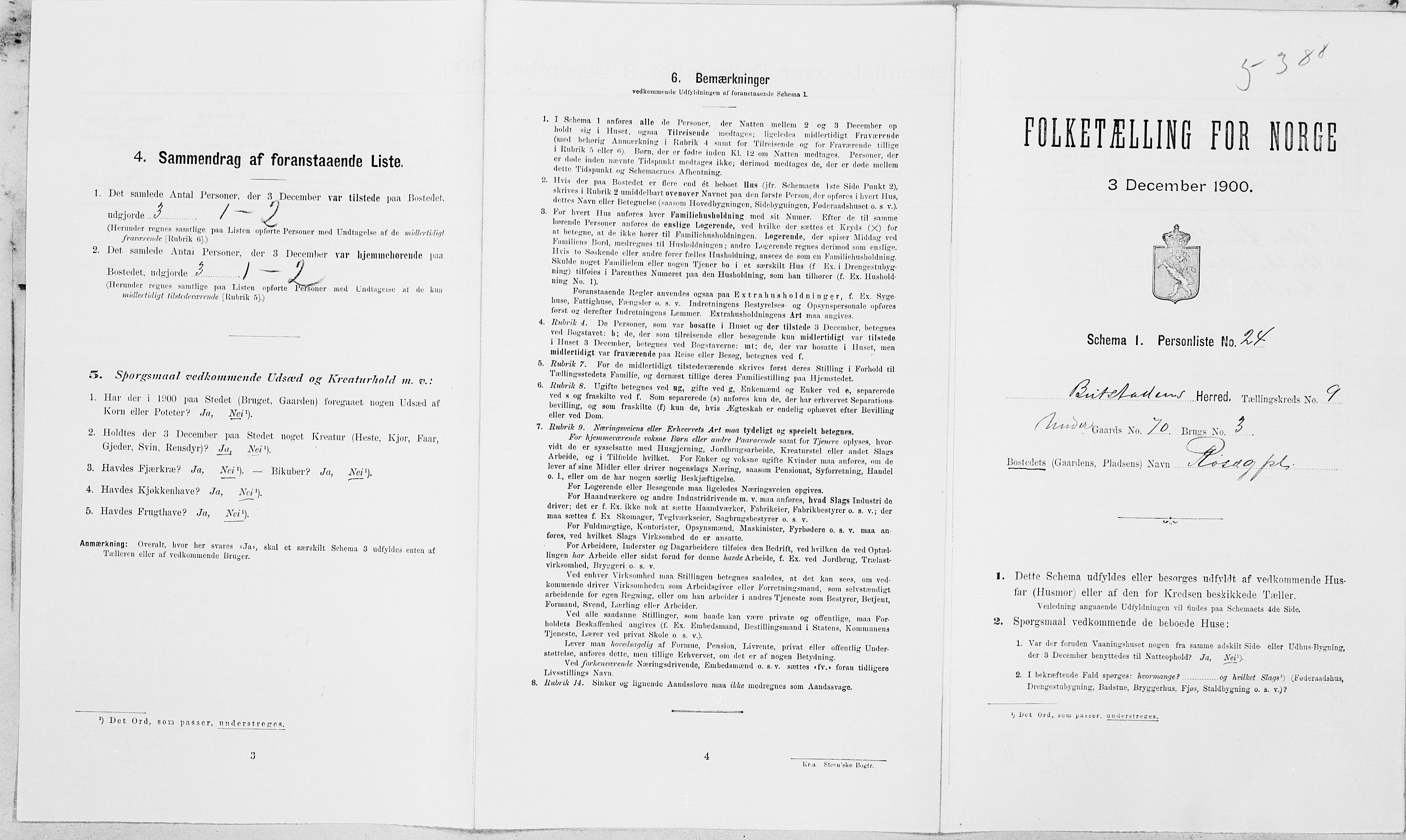 SAT, Folketelling 1900 for 1727 Beitstad herred, 1900, s. 739