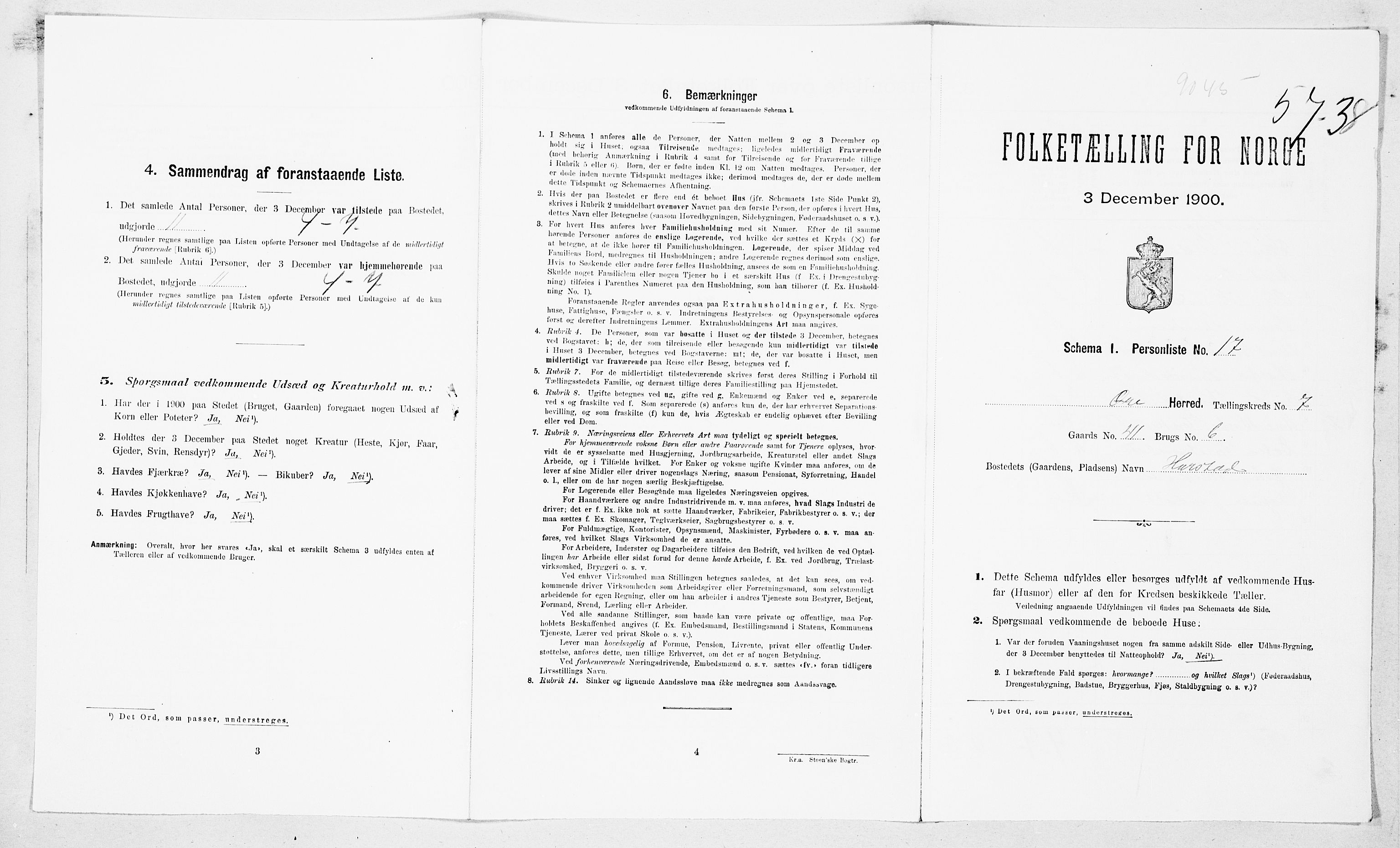 SAT, Folketelling 1900 for 1558 Øre herred, 1900, s. 118