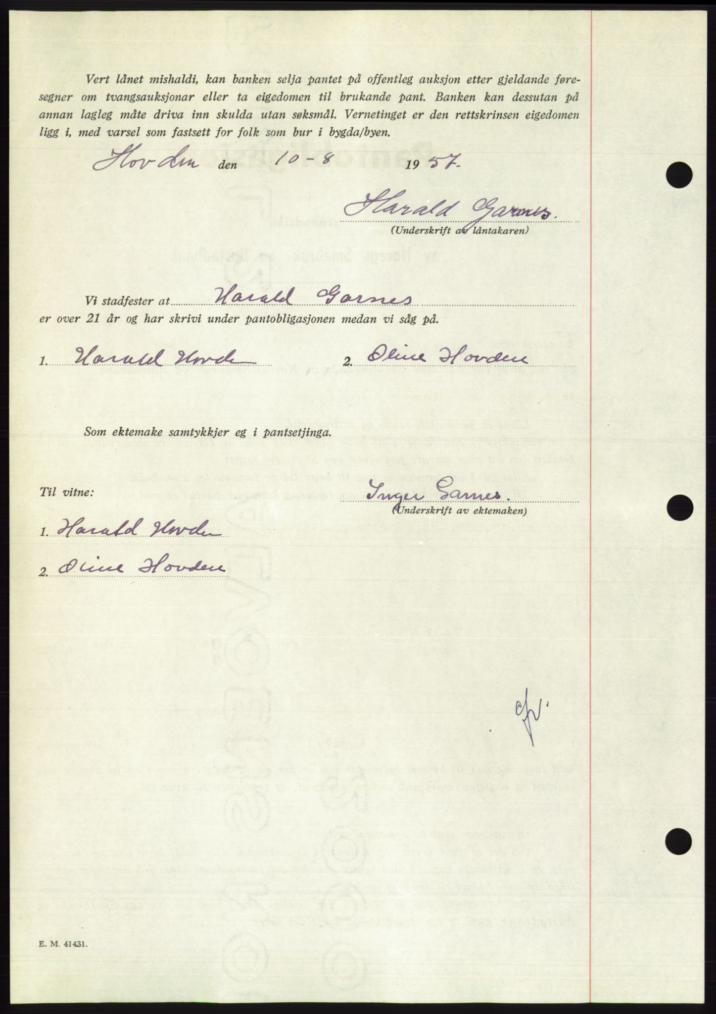 Søre Sunnmøre sorenskriveri, AV/SAT-A-4122/1/2/2C/L0130: Pantebok nr. 18B, 1957-1958, Dagboknr: 1871/1957