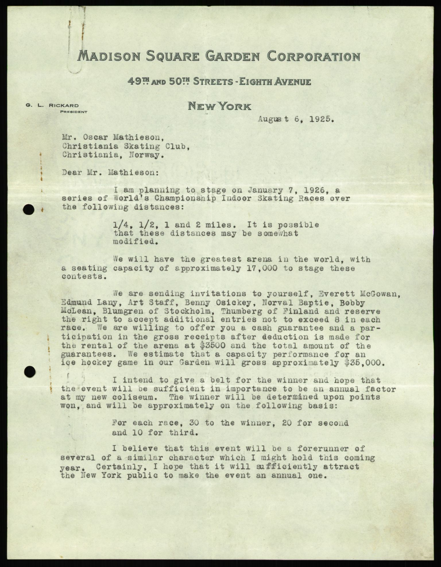 Mathisen, Oscar Wilhelm, AV/RA-PA-1912/Fa/L0001: Inngående korrespondanse, 1916-1954, s. 50
