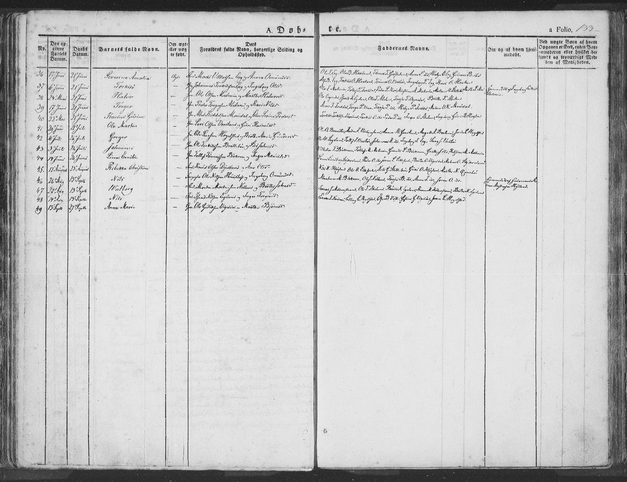 Helleland sokneprestkontor, SAST/A-101810: Ministerialbok nr. A 6.1, 1834-1863, s. 133