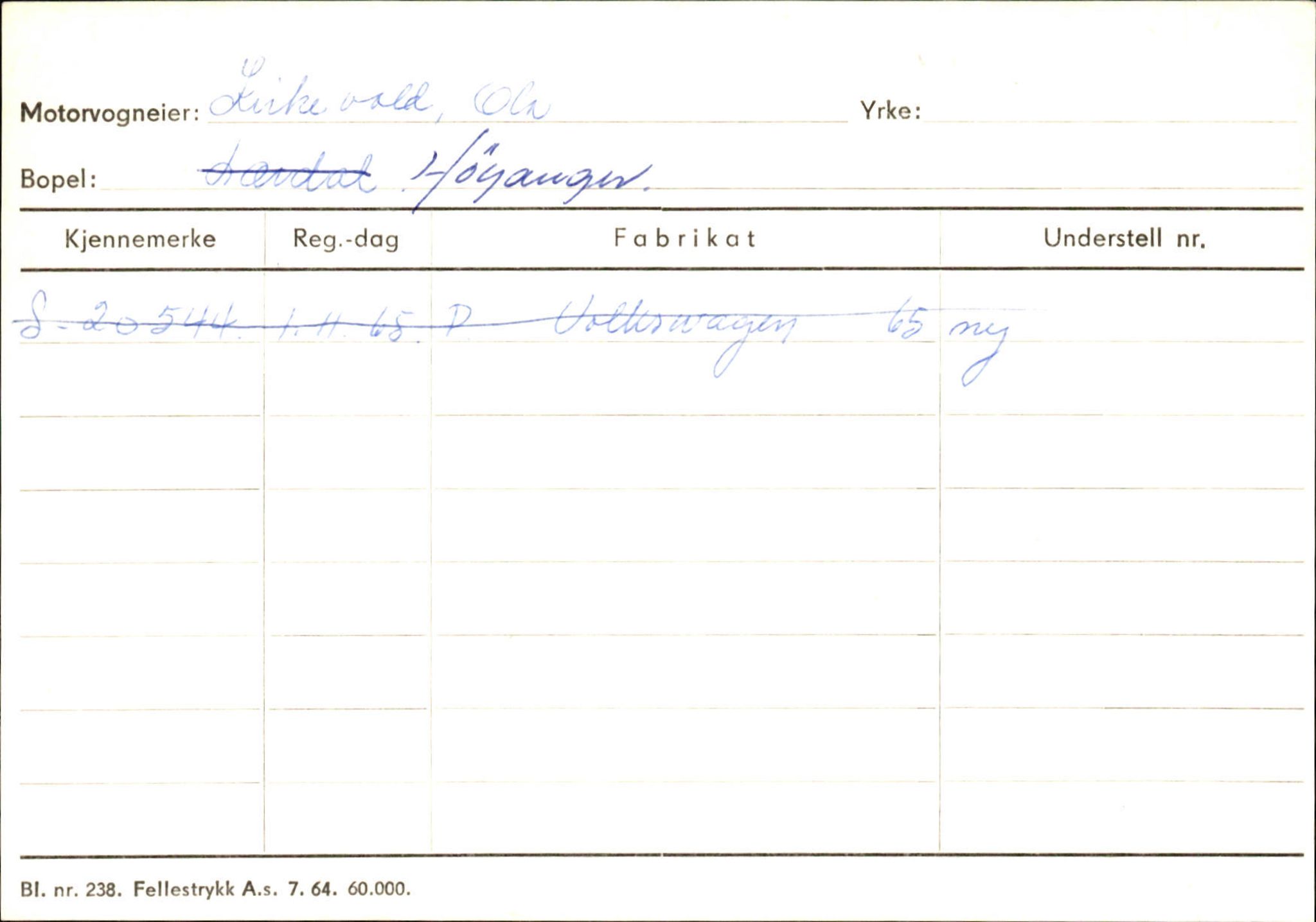 Statens vegvesen, Sogn og Fjordane vegkontor, AV/SAB-A-5301/4/F/L0130: Eigarregister Eid T-Å. Høyanger A-O, 1945-1975, s. 1718