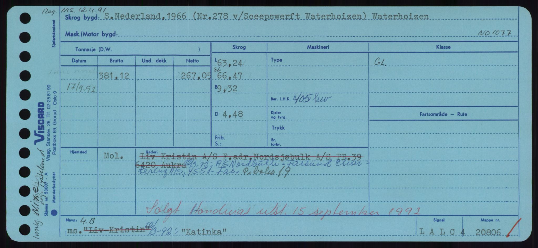 Sjøfartsdirektoratet med forløpere, Skipsmålingen, AV/RA-S-1627/H/Hd/L0020: Fartøy, K-Kon, s. 179