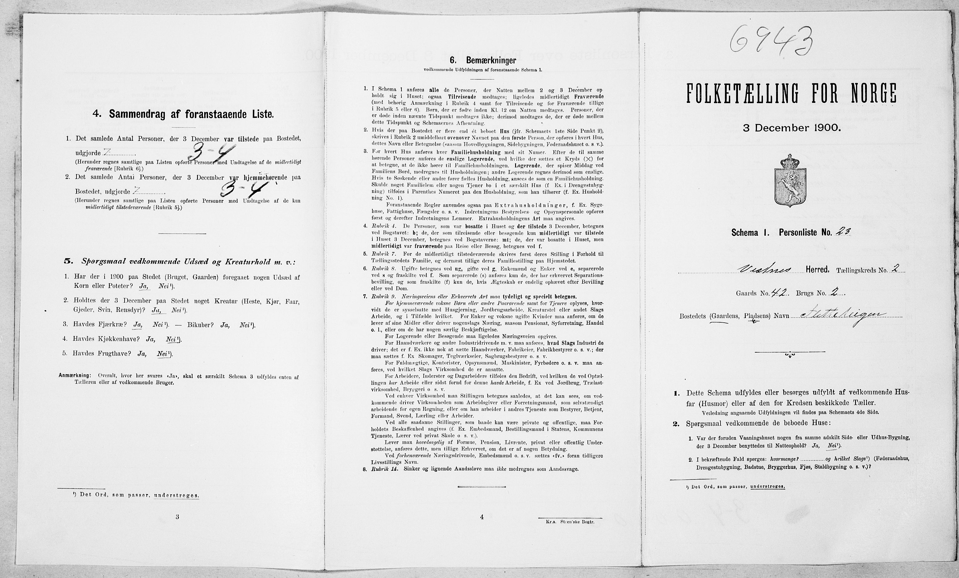 SAT, Folketelling 1900 for 1535 Vestnes herred, 1900, s. 209