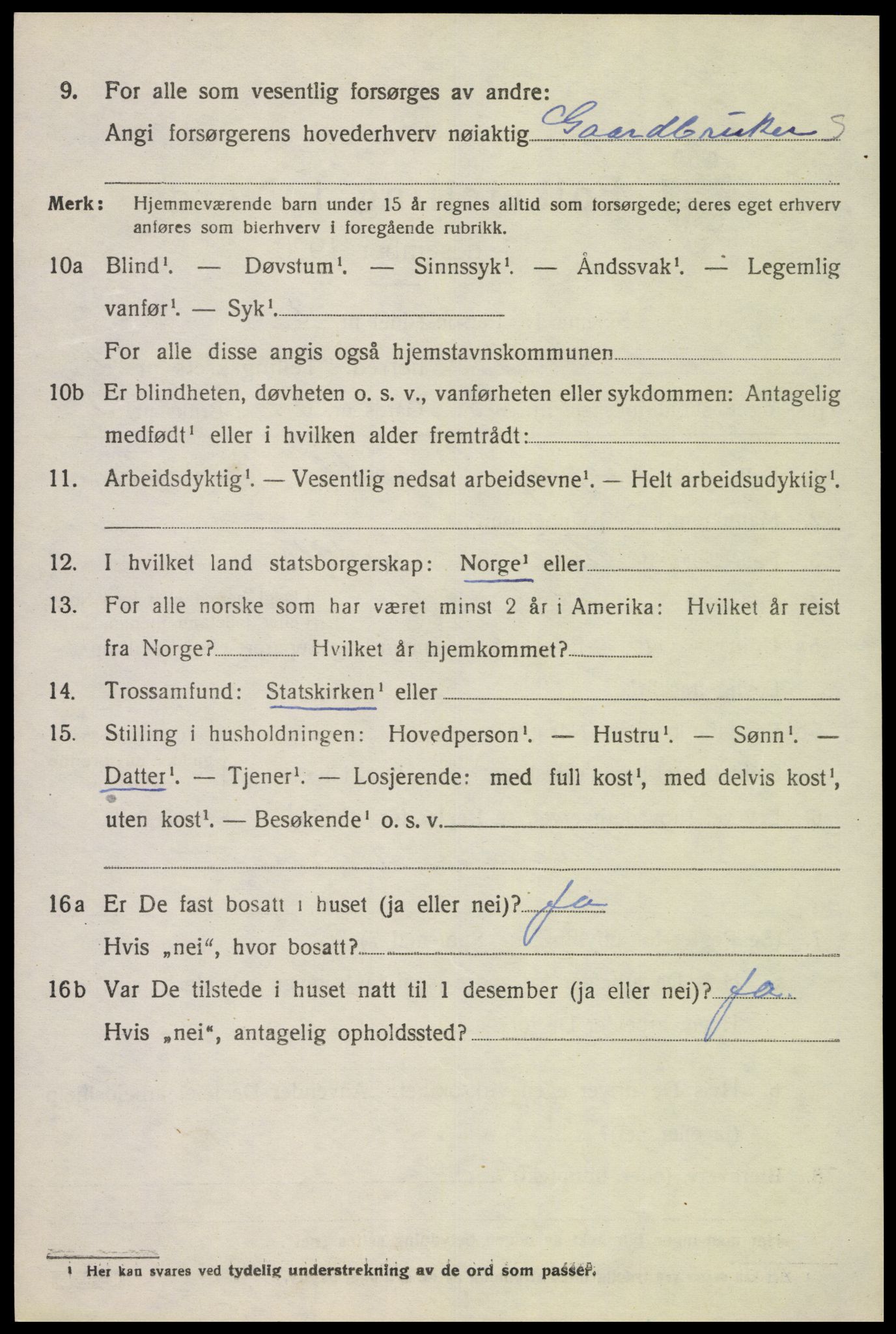 SAK, Folketelling 1920 for 1039 Herad herred, 1920, s. 1301