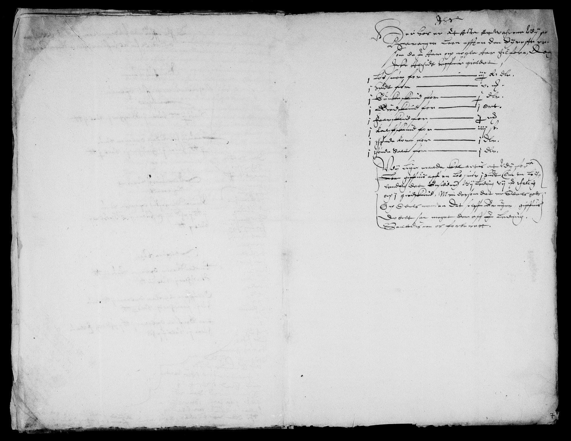 Danske Kanselli, Skapsaker, AV/RA-EA-4061/F/L0040: Skap 9, pakke 351A, litra M- pakke 351B, 1542-1615, s. 57