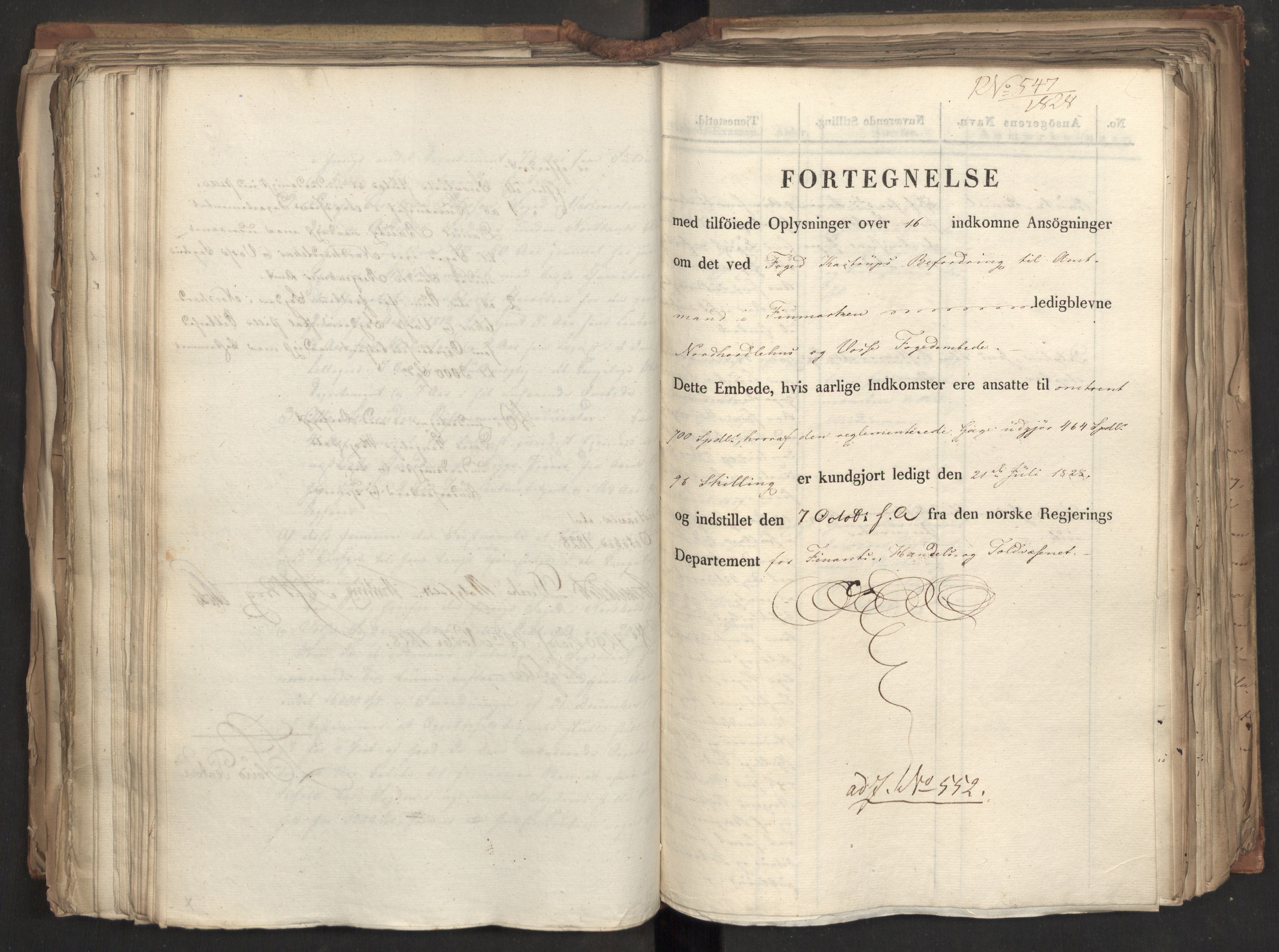 Statsrådsavdelingen i Stockholm, RA/S-1003/D/Da/L0056: Regjeringsinnstillinger nr. 436-650, 1828, s. 356