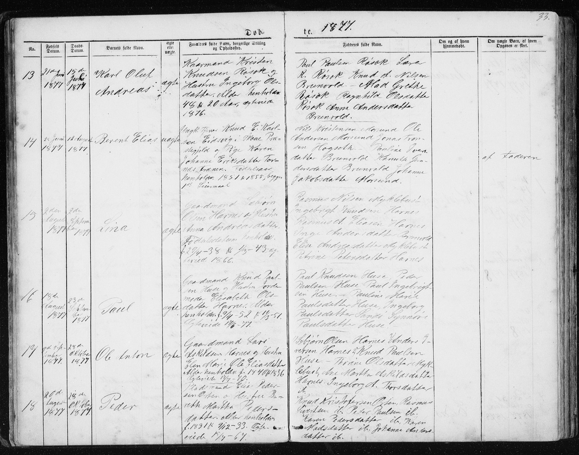 Ministerialprotokoller, klokkerbøker og fødselsregistre - Møre og Romsdal, AV/SAT-A-1454/561/L0732: Klokkerbok nr. 561C02, 1867-1900, s. 33
