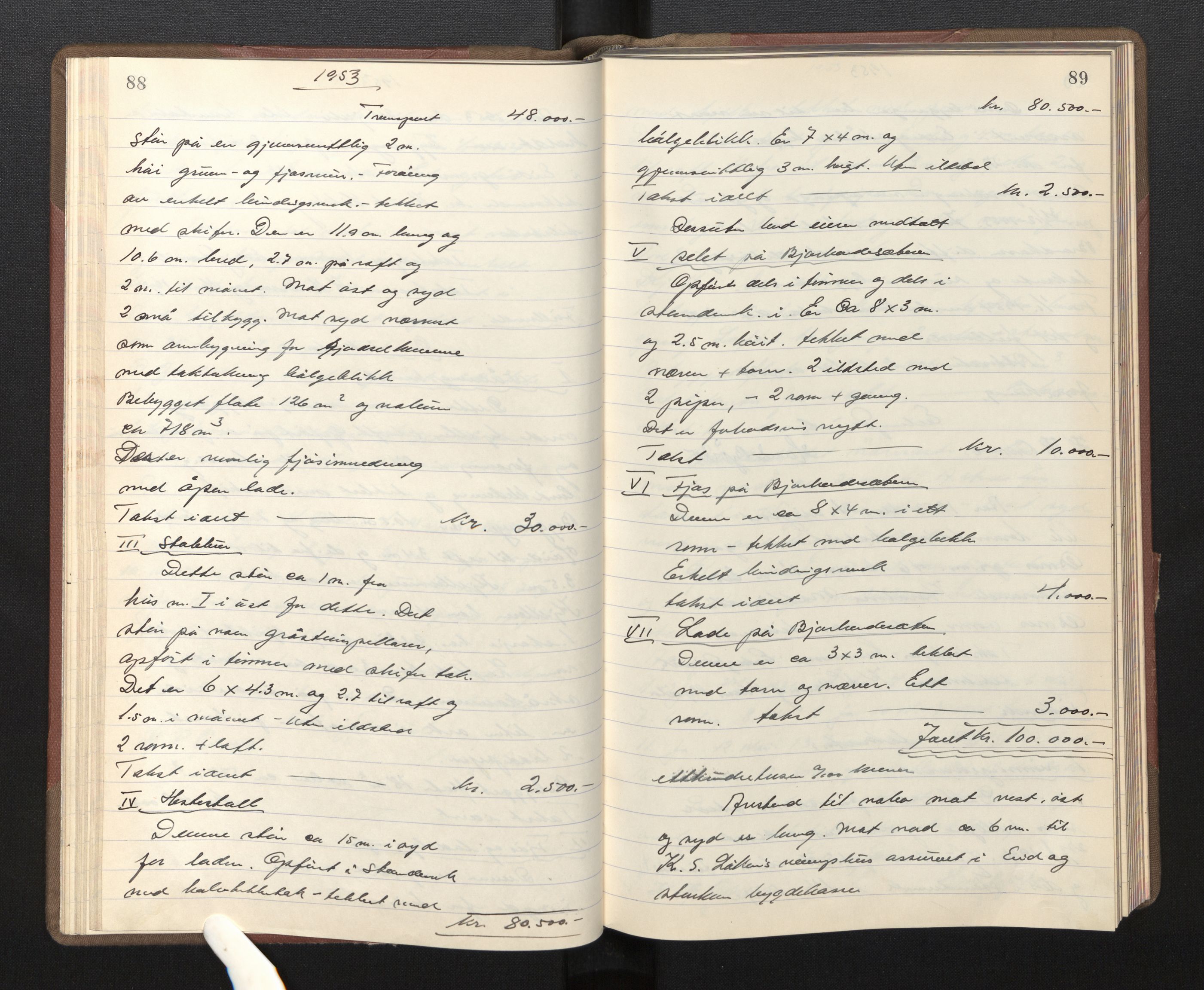 Lensmannen i Eid, AV/SAB-A-27001/0012/L0006: Branntakstprotokoll, 1952, s. 88-89