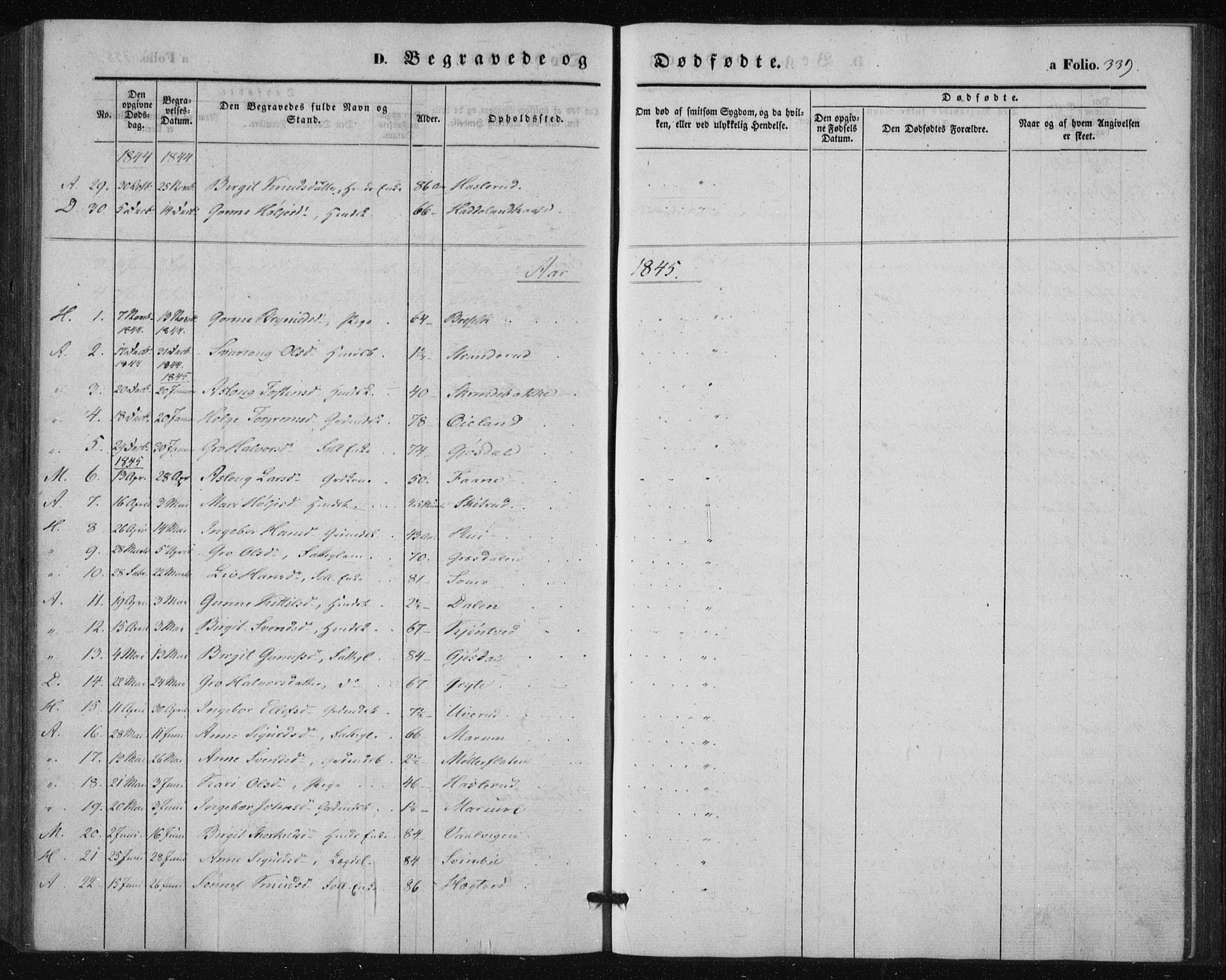 Tinn kirkebøker, AV/SAKO-A-308/F/Fa/L0005: Ministerialbok nr. I 5, 1844-1856, s. 339