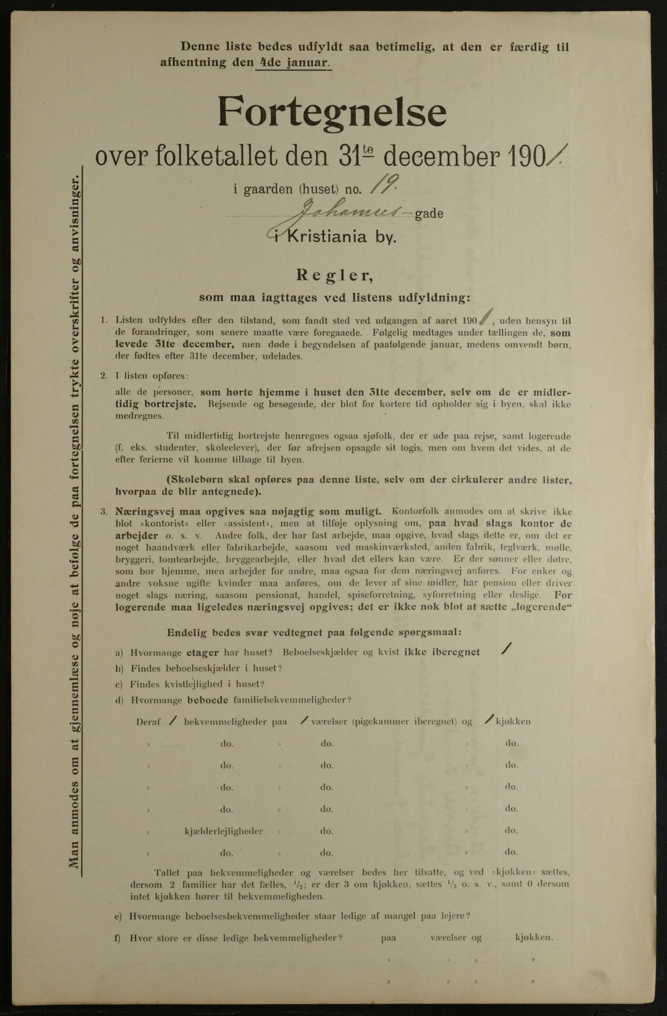 OBA, Kommunal folketelling 31.12.1901 for Kristiania kjøpstad, 1901, s. 7364