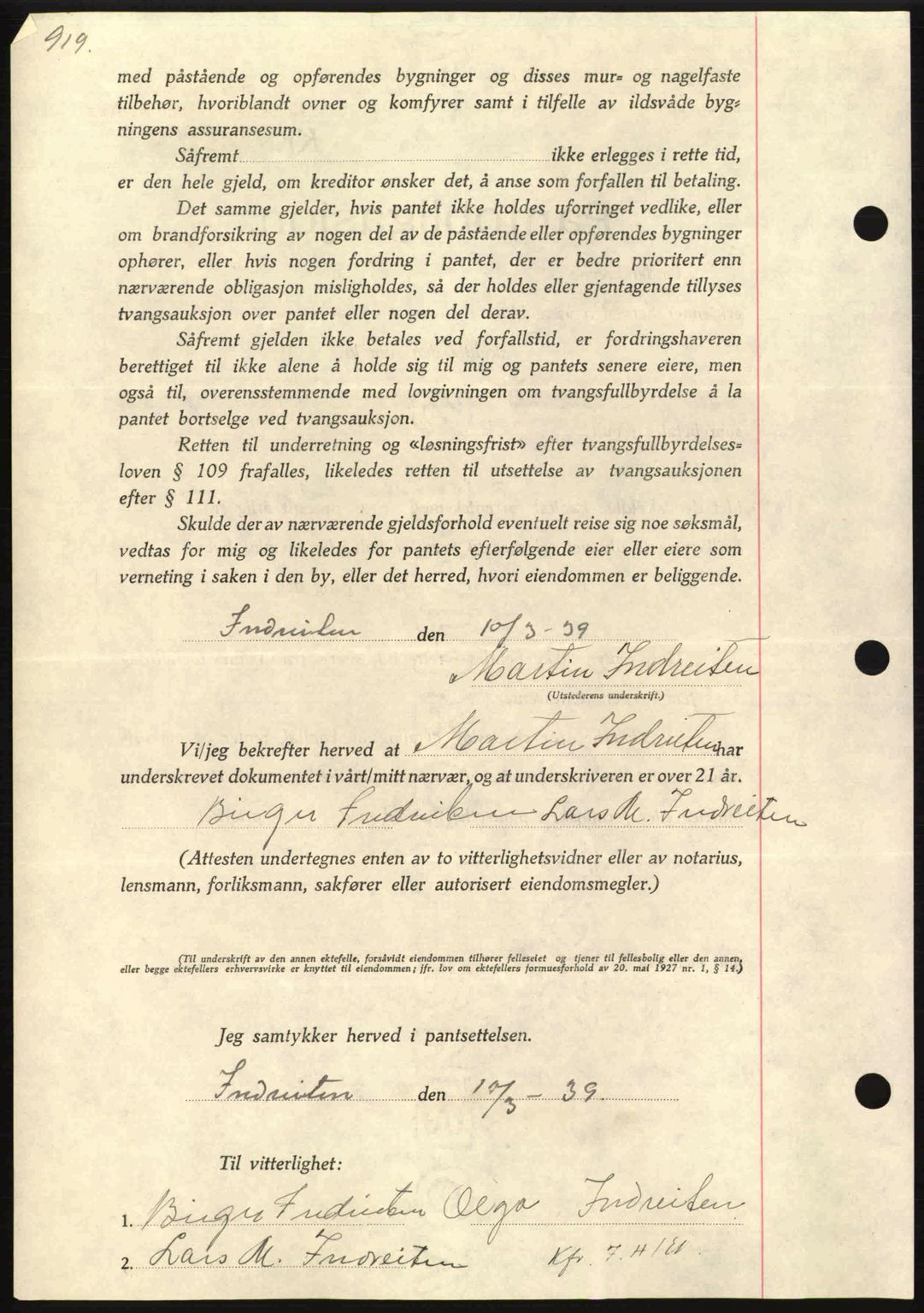 Nordmøre sorenskriveri, SAT/A-4132/1/2/2Ca: Pantebok nr. B84, 1938-1939, Dagboknr: 675/1939