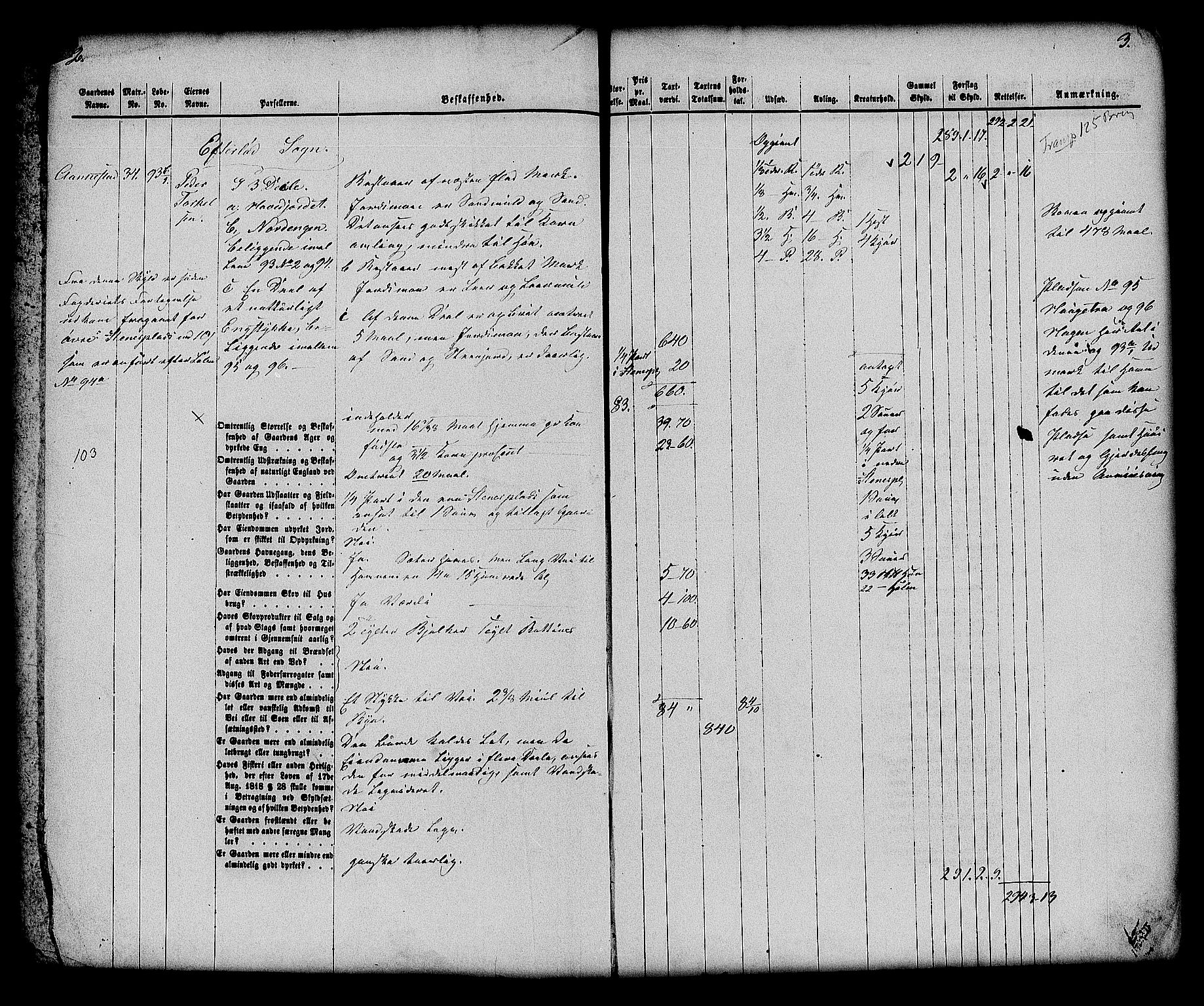 Matrikkelrevisjonen av 1863, RA/S-1530/F/Fe/L0103/0002: Sandsvær / II. Mnr.34-86, 1863